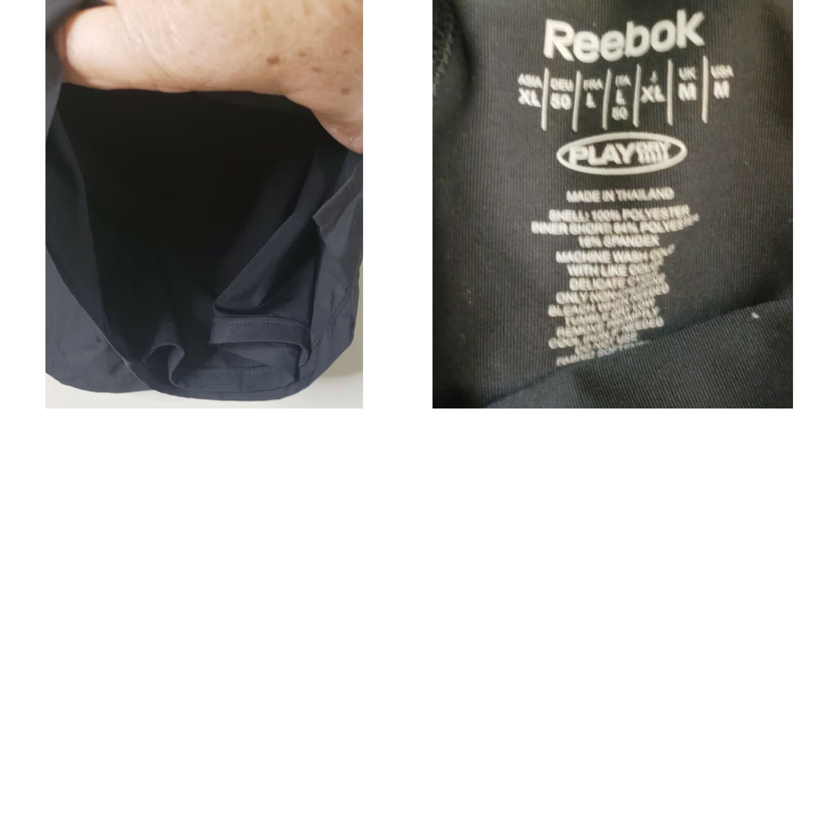 Reebok REEBOK Play Dry Shorts Men M Black Athletic Workout Gym Leg Length Liner Men's Size US 31 - 8 Thumbnail