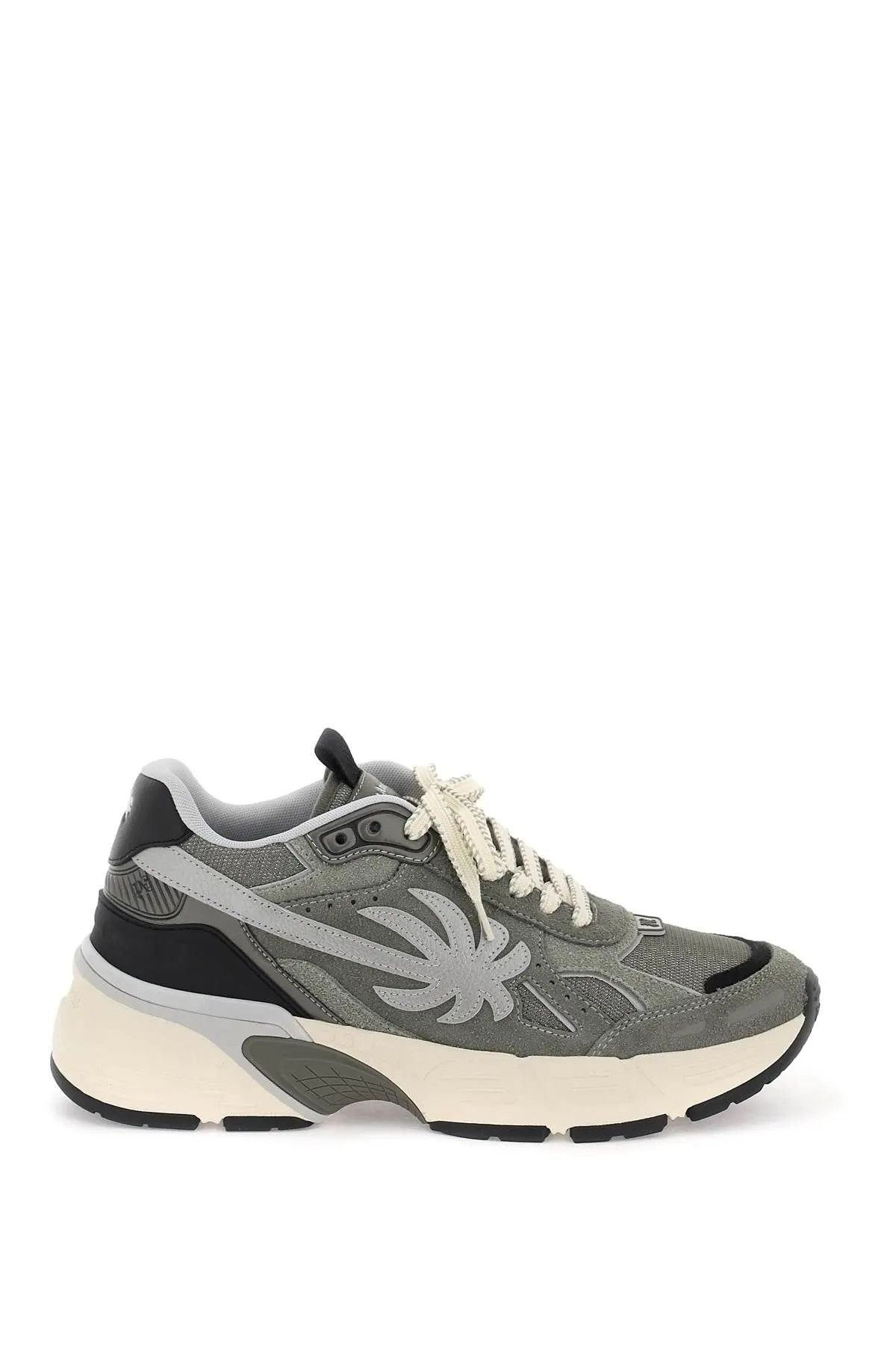 image of Palm Angels O1S22I1N0324 Palm Runner Sneakers In Green, Men's (Size 7)