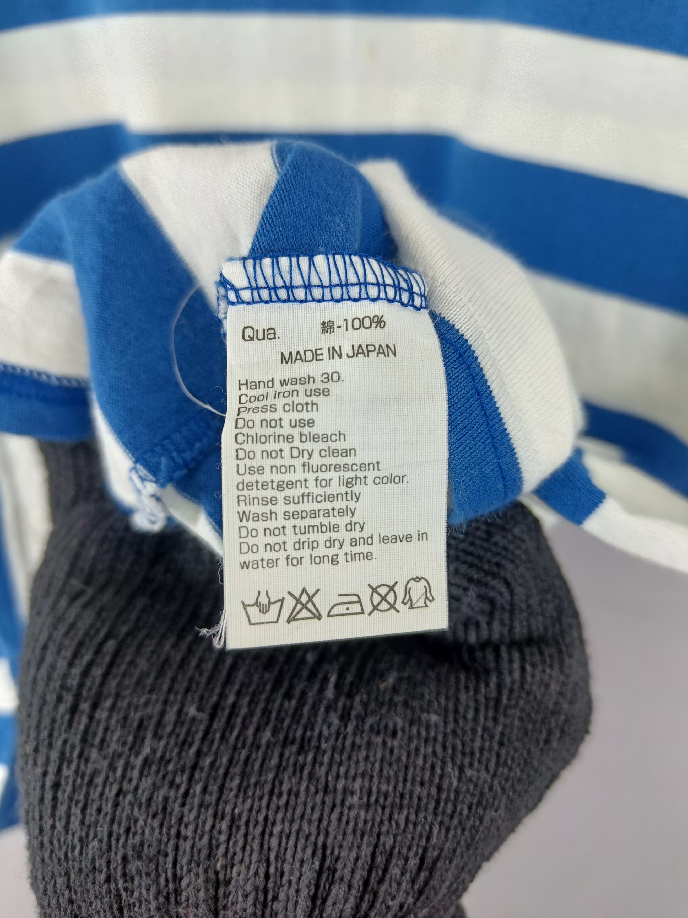Japanese Brand Varosh Little Girl Stripe Blue Short Sleeve Shirt Size M / US 6-8 / IT 42-44 - 8 Thumbnail