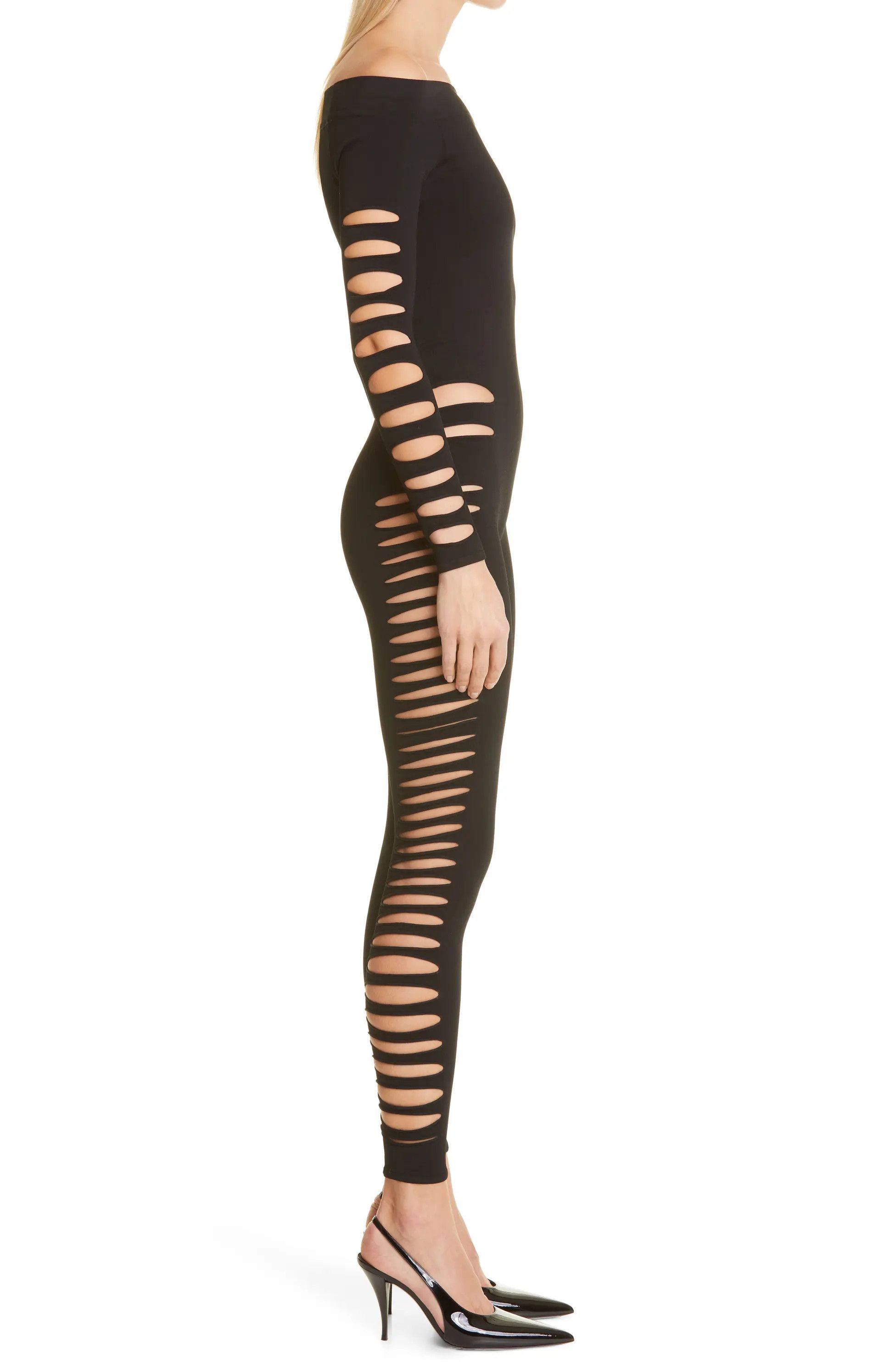 Saint Laurent Paris o1bcso1str1125 Fitted Jumpsuit In Viscose in Black Size XS / US 0-2 / IT 36-38 - 4 Thumbnail