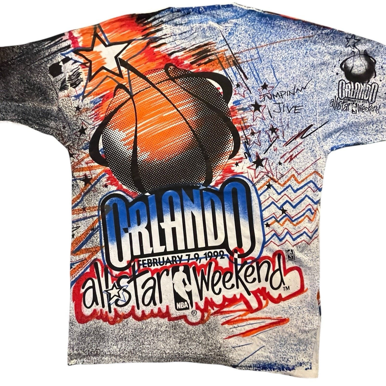 Other Magic Johnson NBA All Star Event Series Art T Shirt XL 90s Size US XL / EU 56 / 4 - 2 Thumbnail