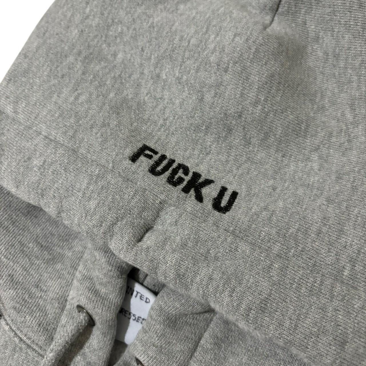 Other Custom Painted Middle Finger Grey Hoodie - L/XL Size US L / EU 52-54 / 3 - 3 Thumbnail