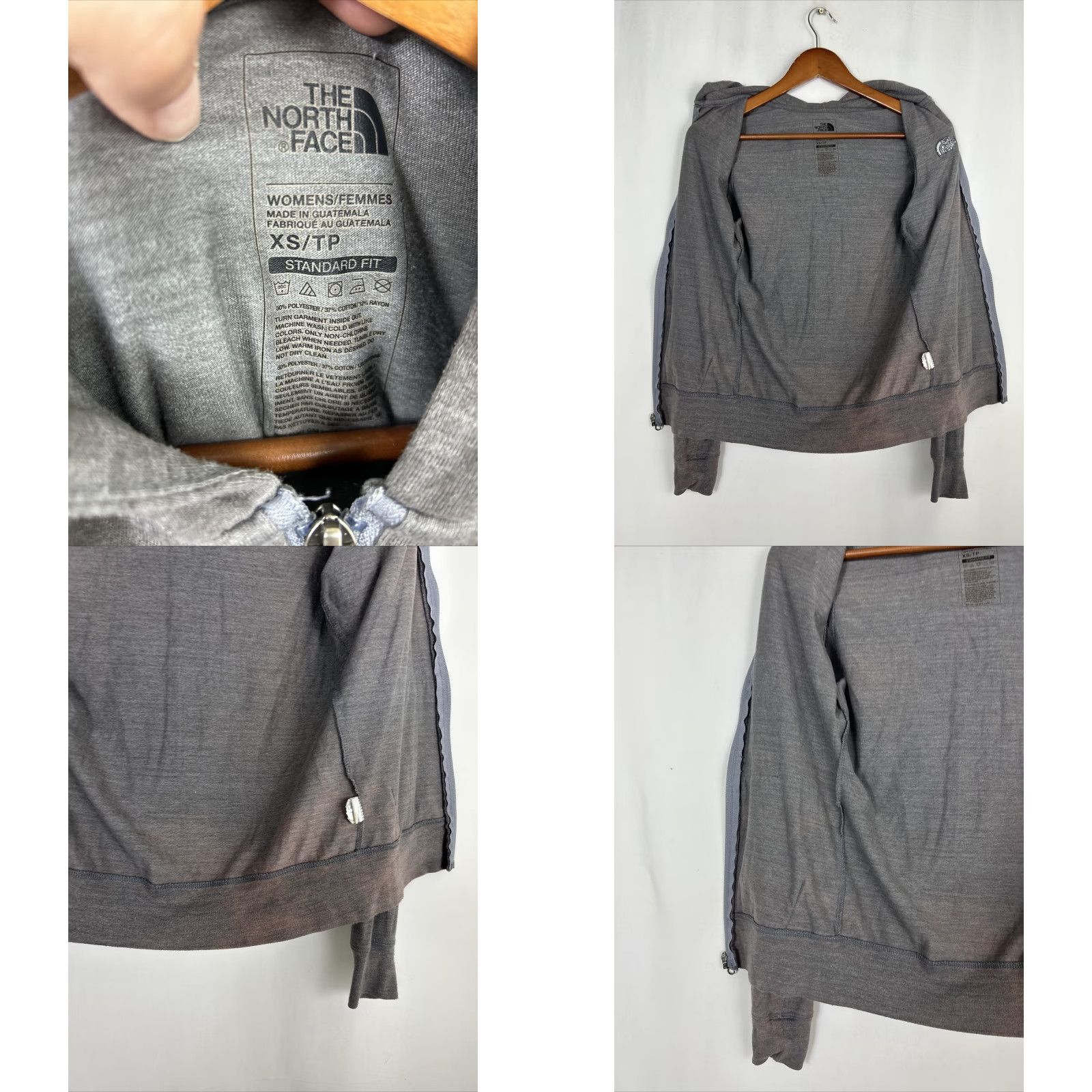 The North Face The North Face Womens XS Full Zip Lightweight Hoodie Gray Polyester Blend Hoodie Womens XS Gray 90s Activewear Mens? Size XS / US 0-2 / IT 36-38 - 8 Thumbnail