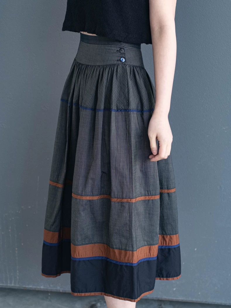 Kenzo KENZO Vintage striped half skirt with beautiful pattern Size 24" / US 00 / IT 34 - 8 Thumbnail