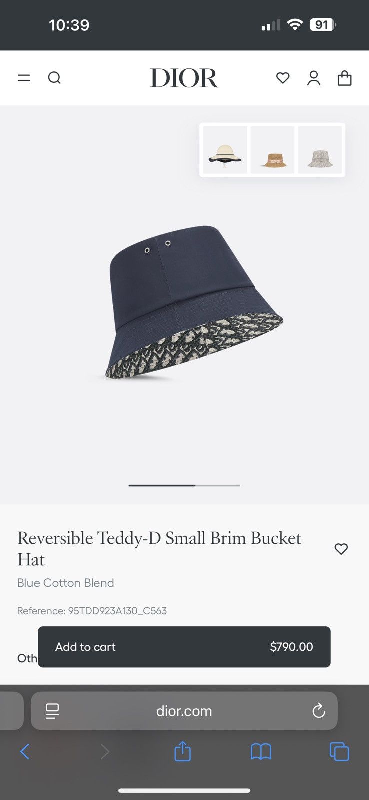 Dior Dior Teddy-D Miss Dior Allover Hat | Grailed display picture 1