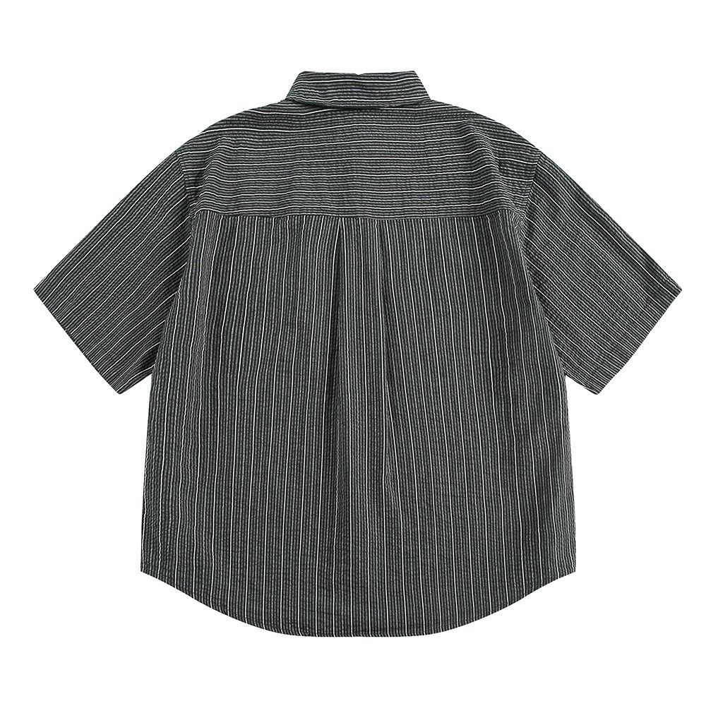 Japanese Brand × Vintage Men's Loose Casual American Street Pocket Striped Shirt Size US M / EU 48-50 / 2 - 2 Thumbnail