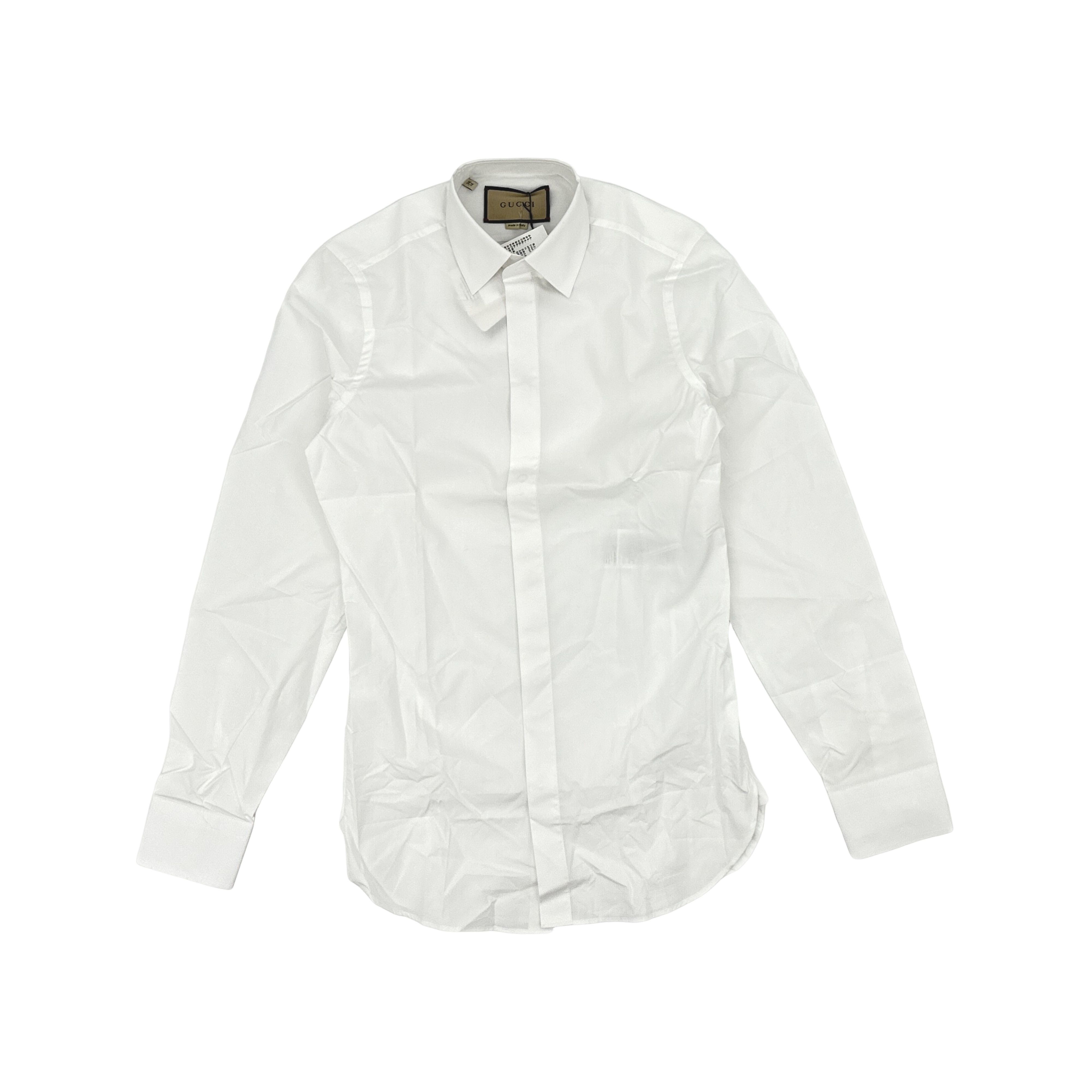 Gucci Gucci White Cotton Long Sleeve Button Up Shirt 36 Size US S / EU 44-46 / 1 - 1 Thumbnail