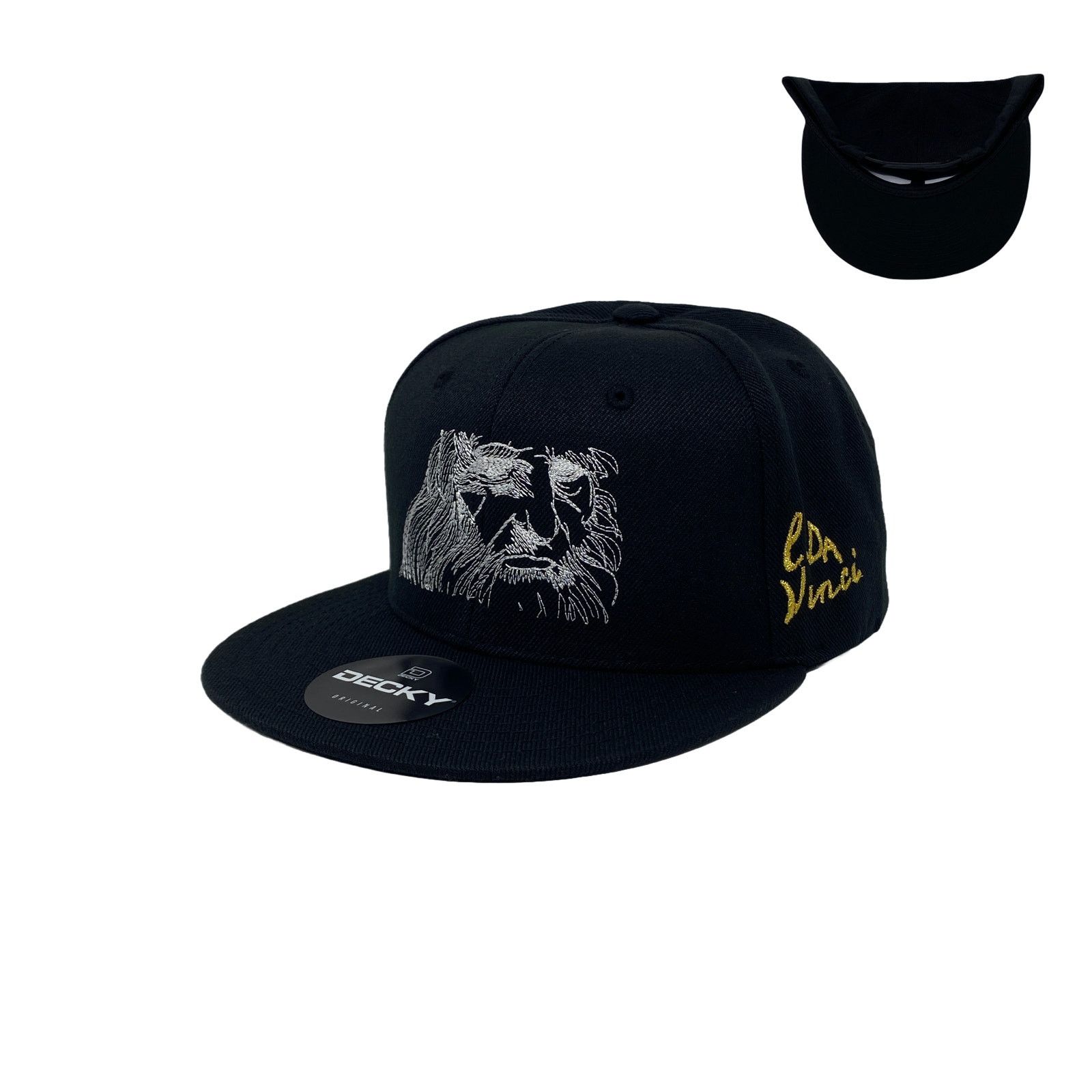 Other Leonardo Da Vinci Renaissance Scientist Snapback Hat All BLK Size ONE SIZE - 1 Thumbnail
