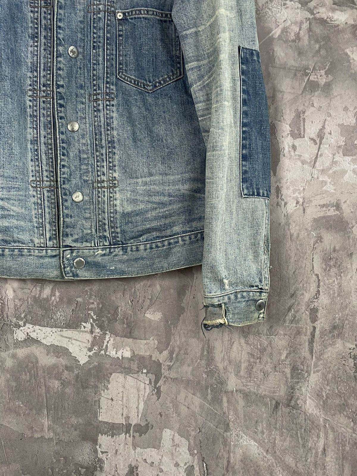 Allsaints × Japanese Brand Allsaints Distressed Denim Y2K Vibe Glamour Jacket Size US M / EU 48-50 / 2 - 6 Thumbnail