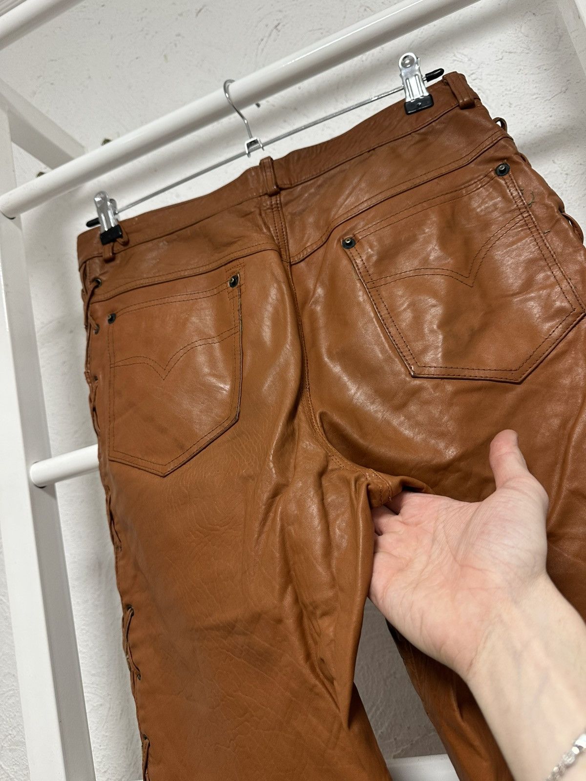 Cowboy Equipment Vintage Cowboy Style Leather Pants Men’s S – Genuine Leather Size US 30 / EU 46 - 8 Thumbnail