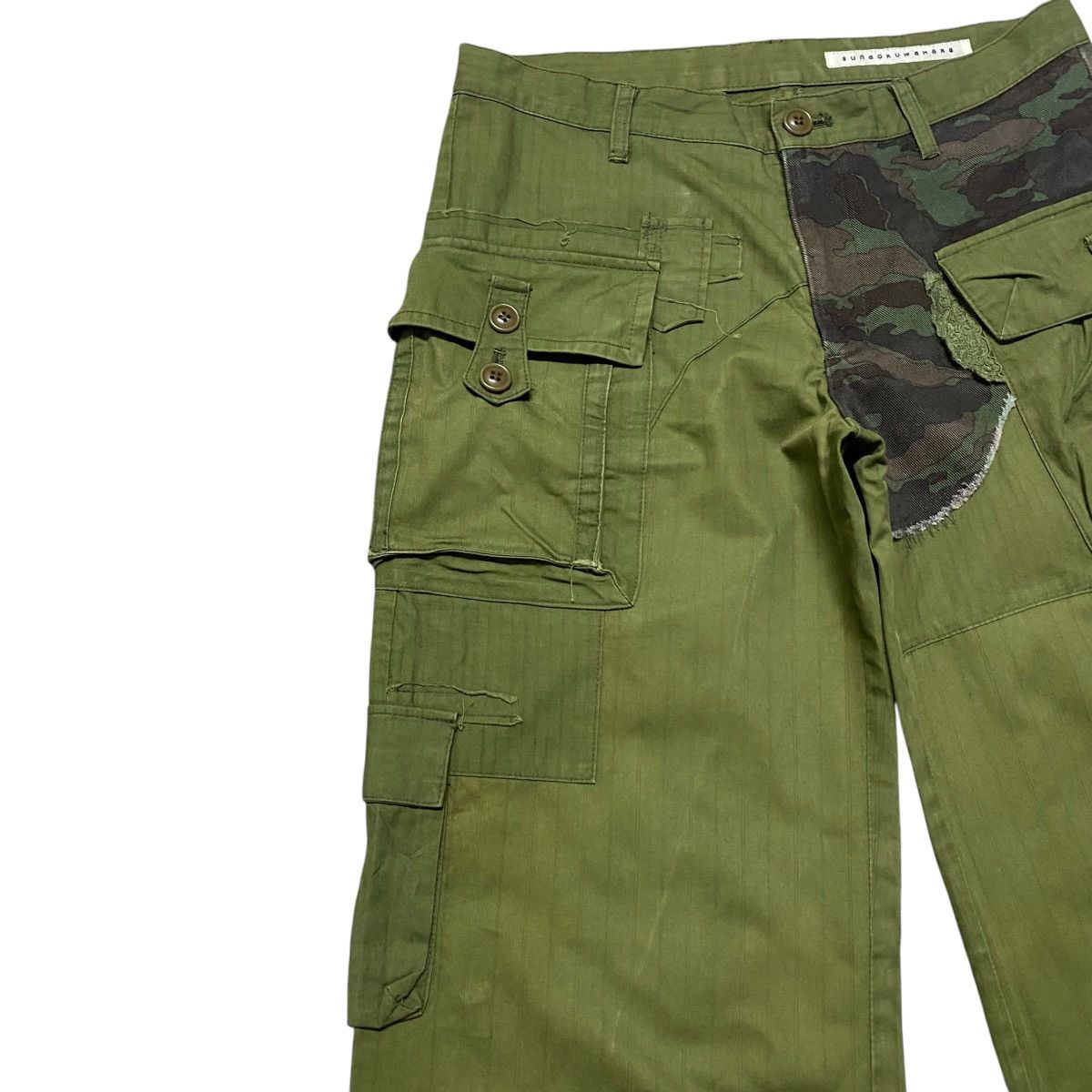 Issey Miyake Vintage Sunaokuwahara Military Patchwork Combat Pants Size 30" / US 8 / IT 44 - 4 Thumbnail