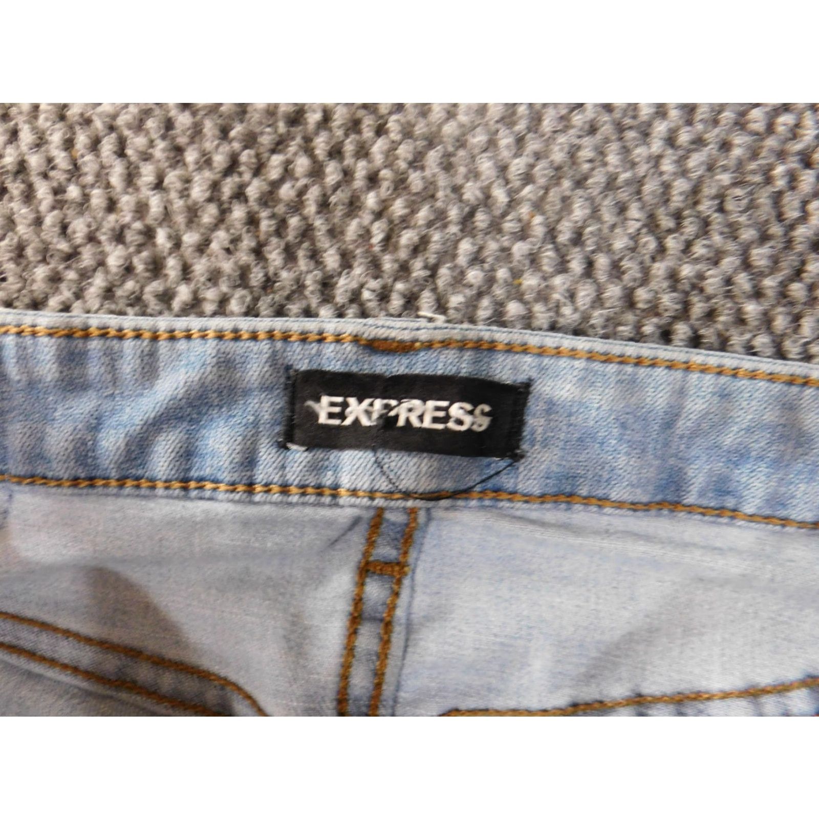 Express Express Jeans Slim Straight Mens 29x28 Blue Regular Stretch Denim City 90s? (no) Size US 29 - 5 Thumbnail