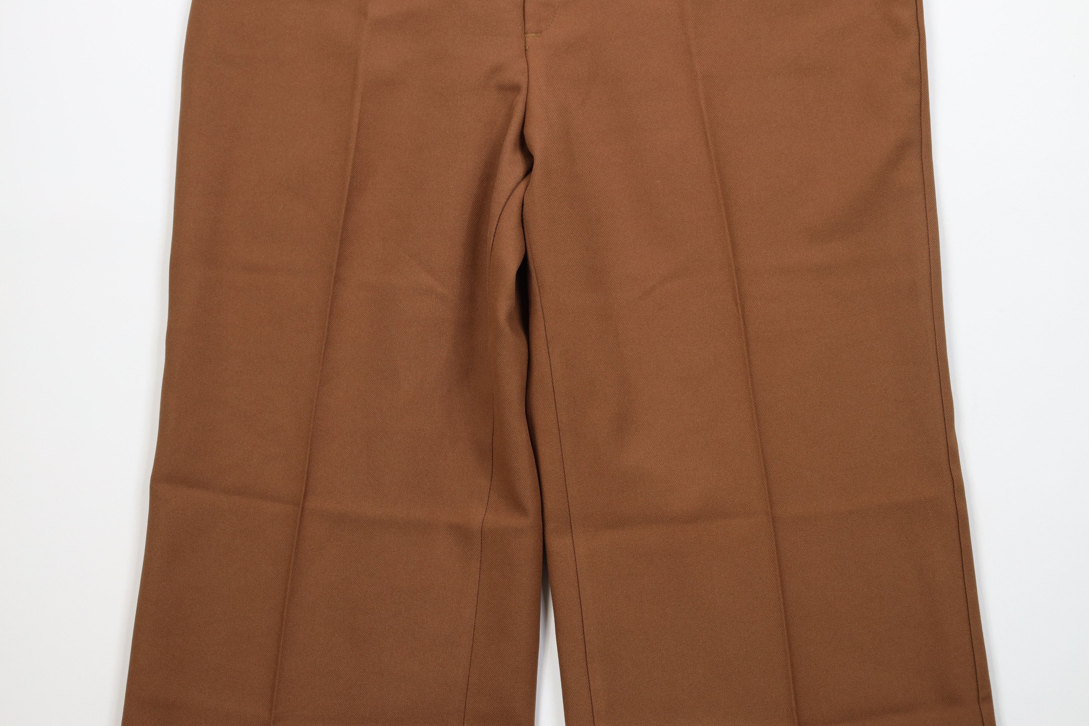 Levi's Vintage 70s Levis Knit Wide Leg Bell Bottoms Pants Brown USA Size 42" / US 20 - 3 Thumbnail