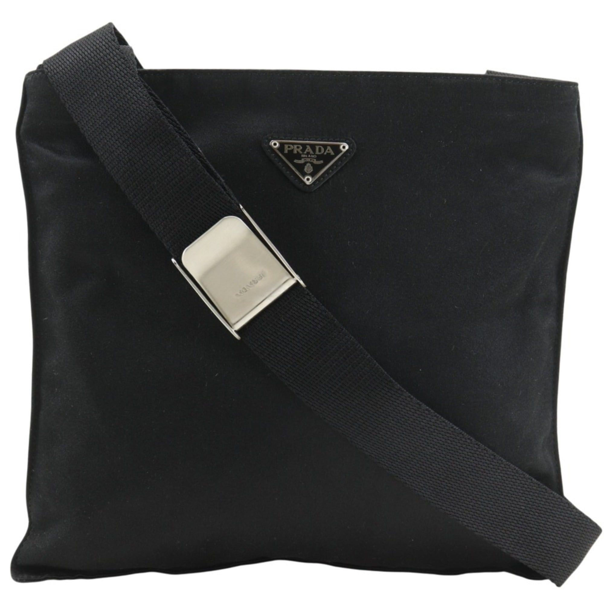 Prada Prada Pochette Shoulder Bag B7879 Satin NERO Black Women's Size ONE SIZE - 1 Thumbnail