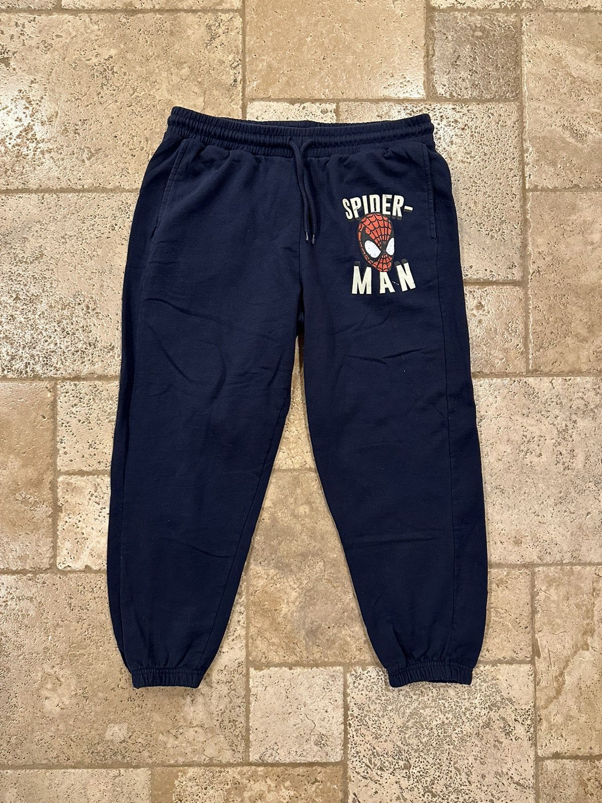 Marvel Comics × Universal Studios × Vintage Vintage Marvel Spiderman Web Navy Sweatpant Joggers Size US 34 / EU 50 - 1 Thumbnail