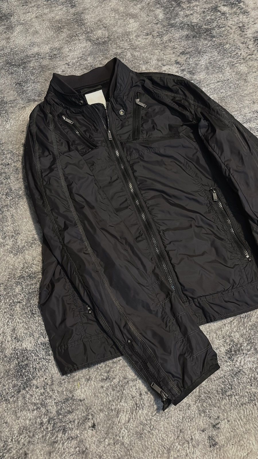 Diesel Vintage diesel Moto style nylon windbreaker jacket Size US XL / EU 56 / 4 - 2 Thumbnail