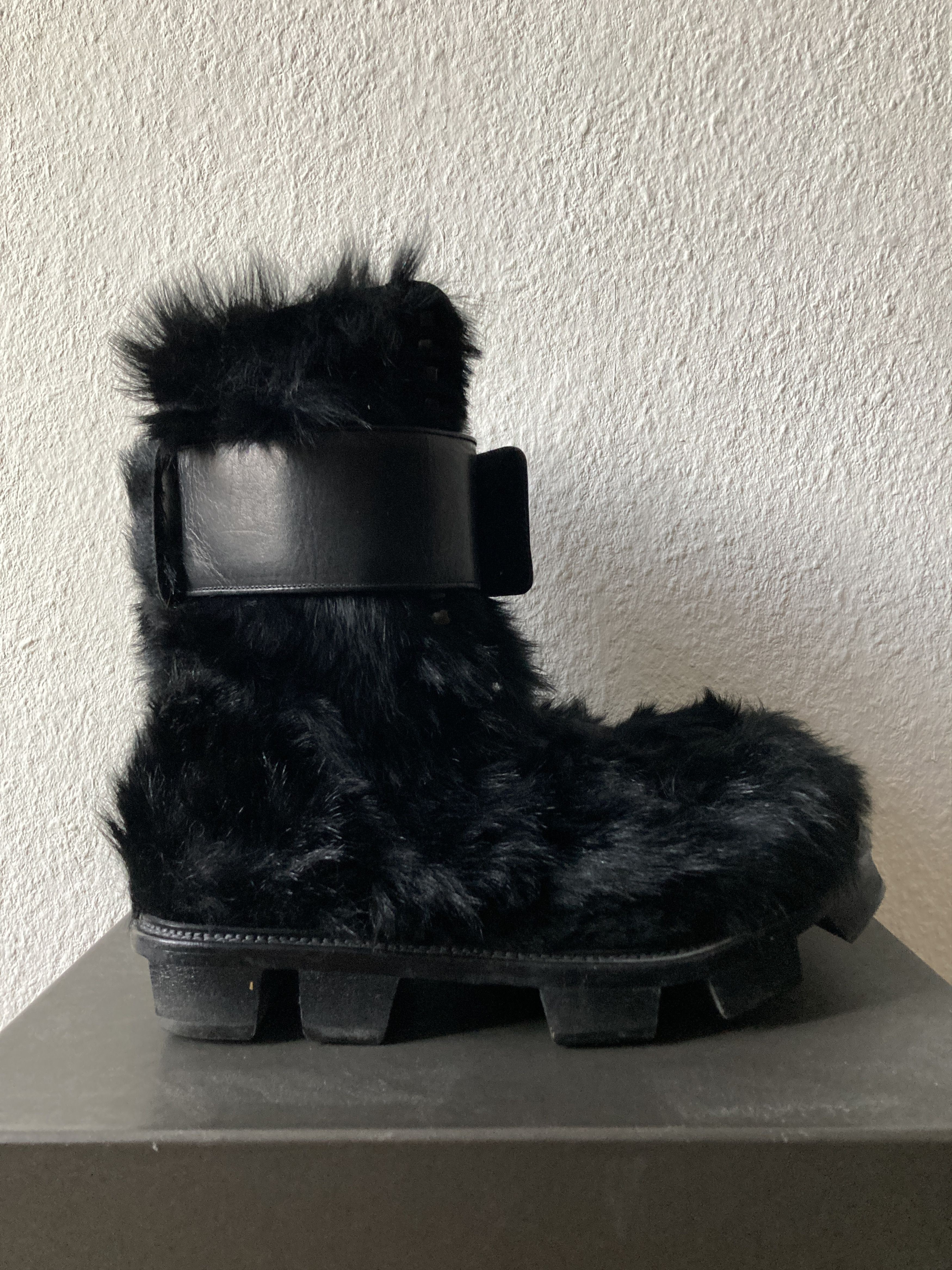 Rick Owens F/W 13 "PLINTH" Runway Fur Hiker Megatooth Boots Rick Owens Size US 11.5 / EU 44-45 - 1 Thumbnail