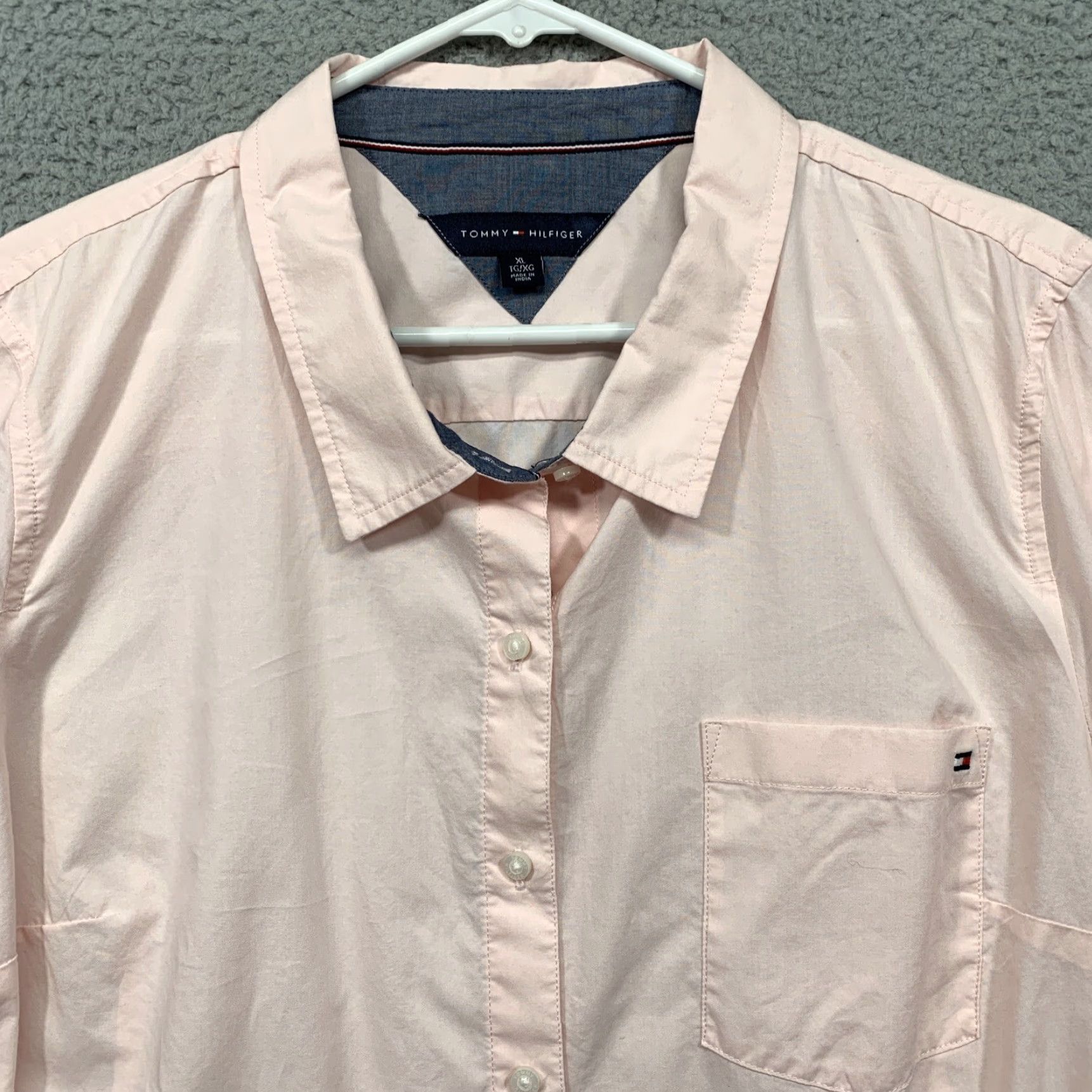 Tommy Hilfiger Tommy Hilfiger Shirt Men’s XL Button 1 Pocket Logo Light Pink Size US XL / EU 56 / 4 - 2 Thumbnail