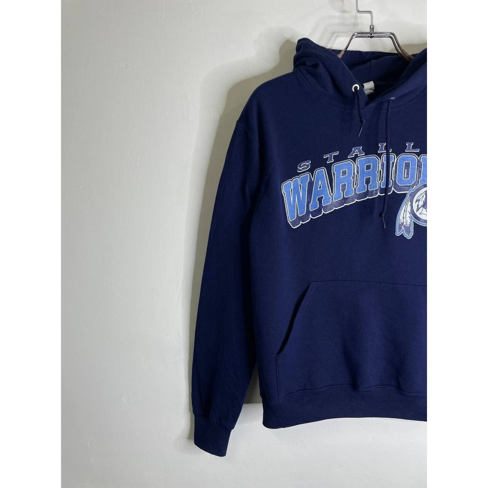 Jerzees Vintage Stall Warriors Navy Blue Hoodie Jerzees Size S Size US S / EU 44-46 / 1 - 5 Thumbnail
