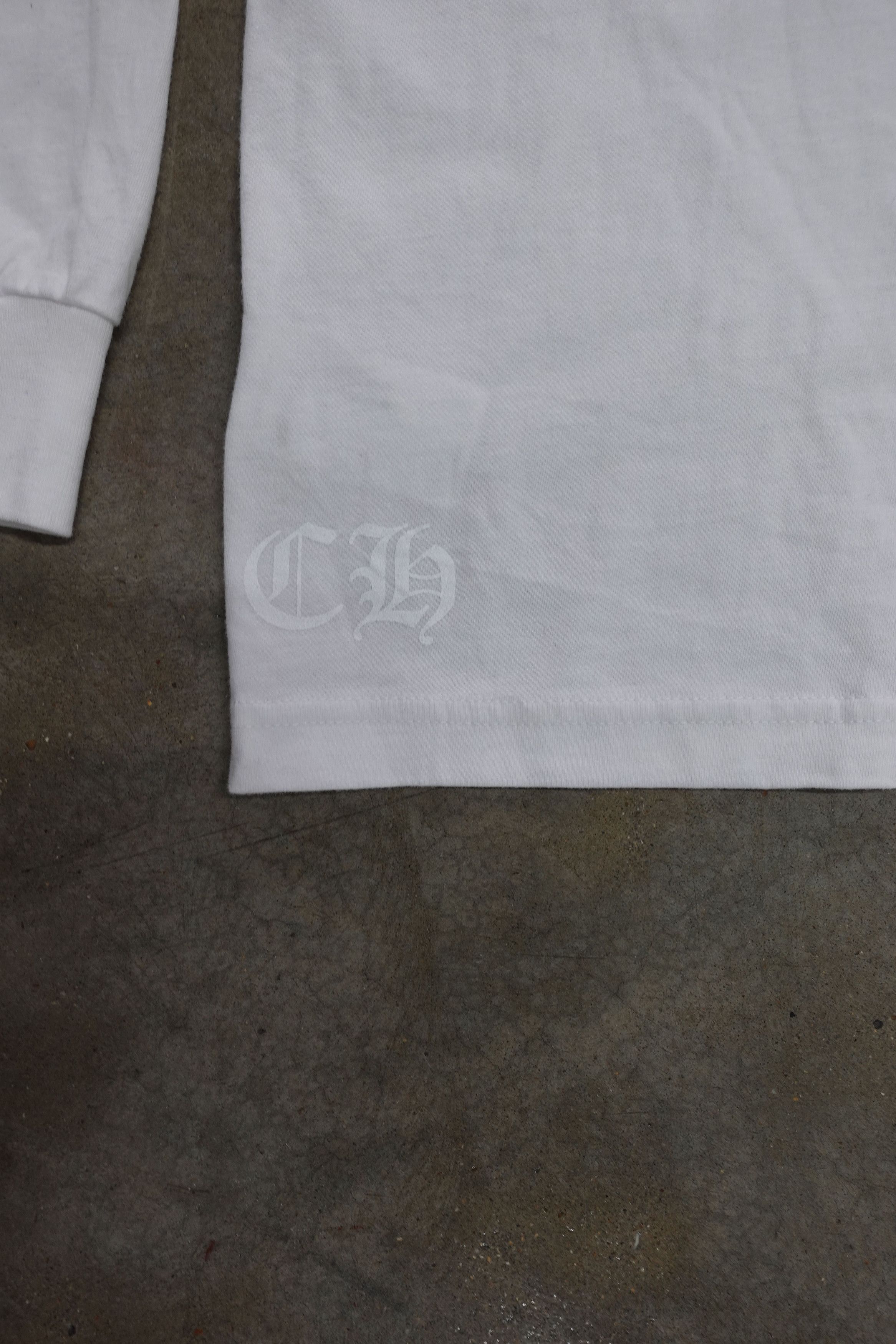 Chrome Hearts CHROME HEARTS POCKET CREW LONG SLEEVE T SHIRT WHITE BLACK Size US XL / EU 56 / 4 - 4 Thumbnail