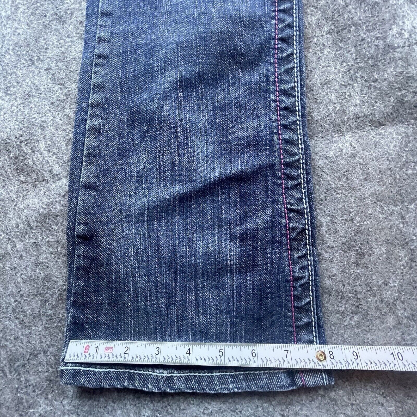 Akademiks Akademiks Jeans Womens 28 Boot Flap Pockets Rainbow Mushroom Size 28" / US 6 / IT 42 - 8 Thumbnail