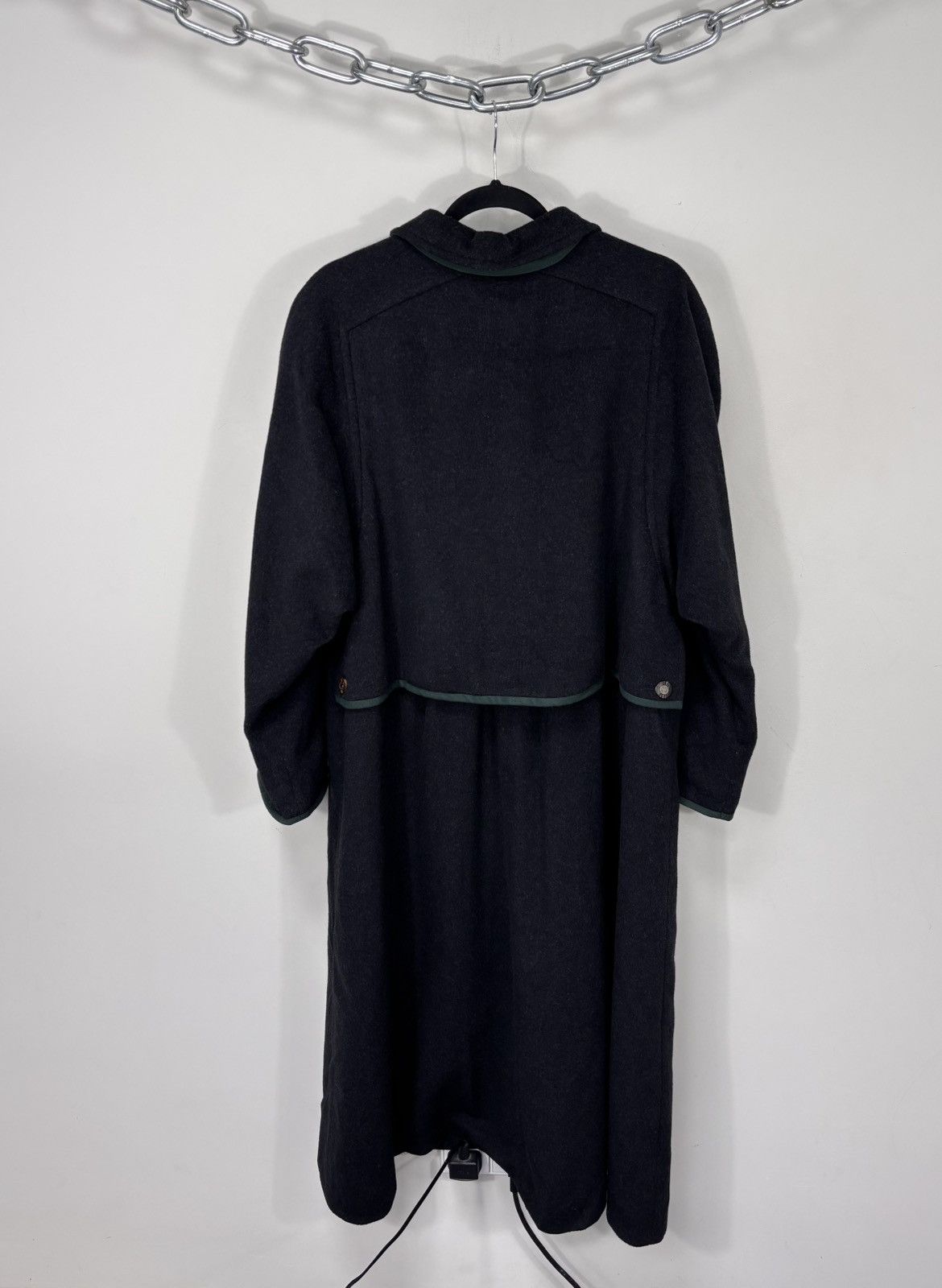 Other Vintage Lodenfrey Women’s Charcoal Grey Black Wool Coat Size L / US 10 / IT 46 - 2 Thumbnail