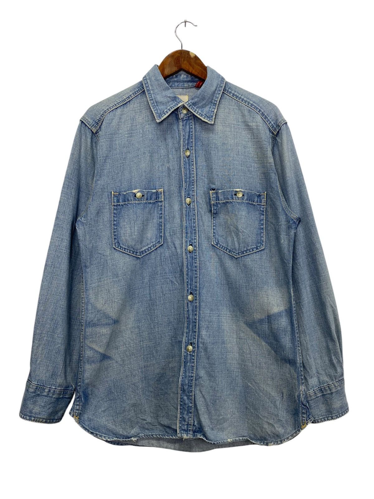 Levi's × Vintage Vintge Levis redloop button up Size US L / EU 52-54 / 3 - 1 Thumbnail