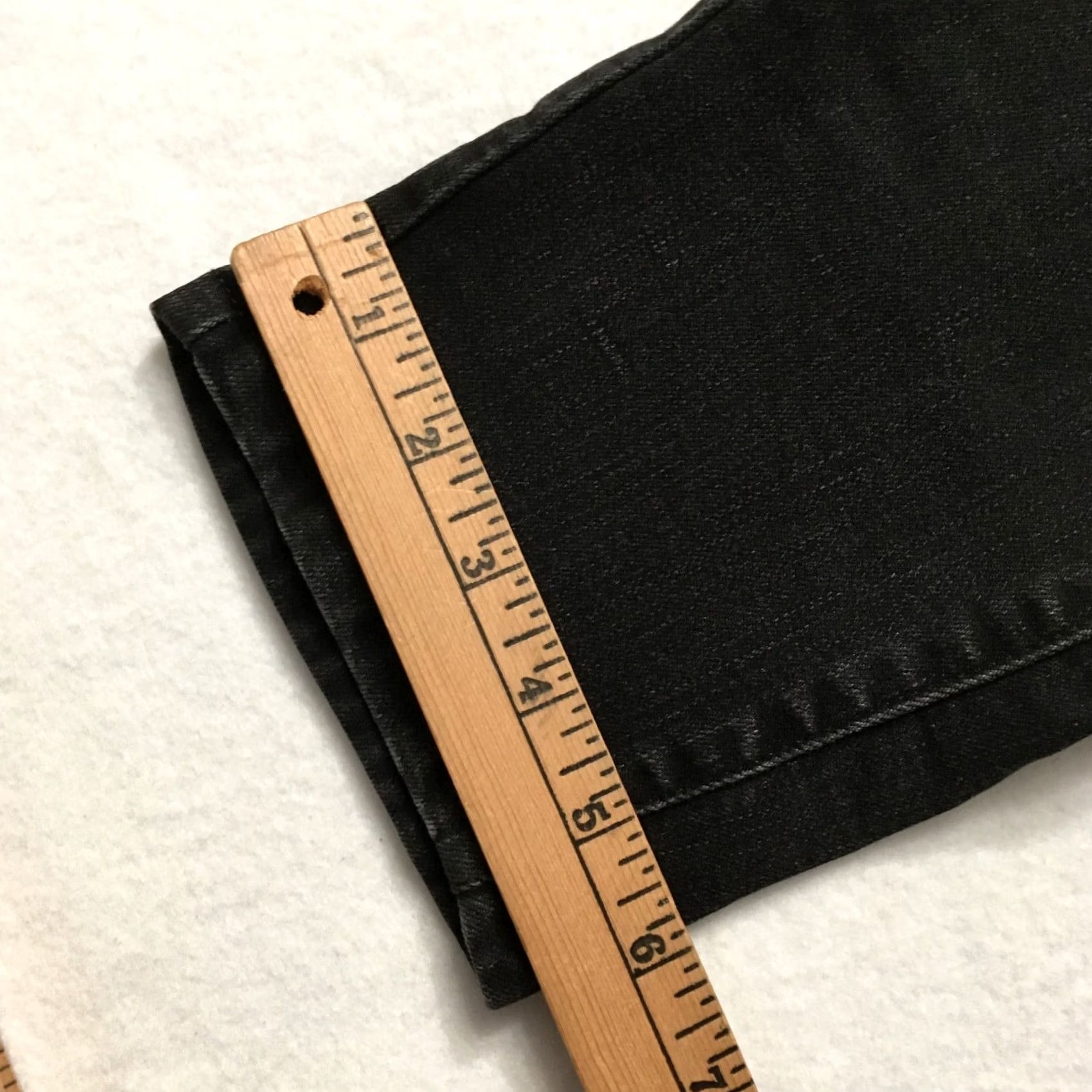 Vintage Universal Thread Women Jeans Size 14 Black Denim 32S Straight Wide Leg Vintage Size 36" / US 14 / IT 50 - 6 Thumbnail
