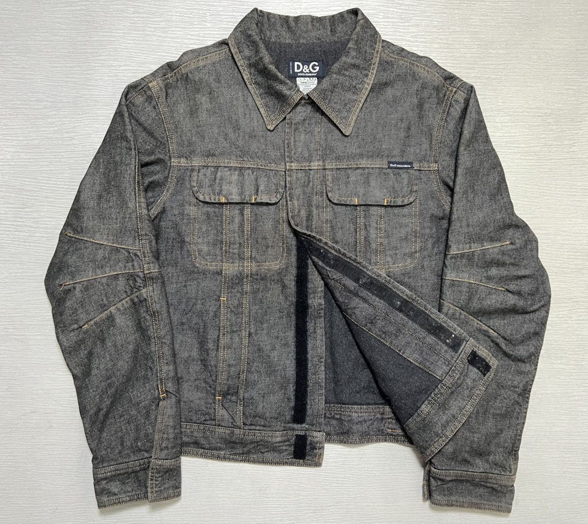 Dolce & Gabbana Dolce & Gabbana - AW03 Velcro Denim Biker Jacket Size US L / EU 52-54 / 3 - 3 Thumbnail