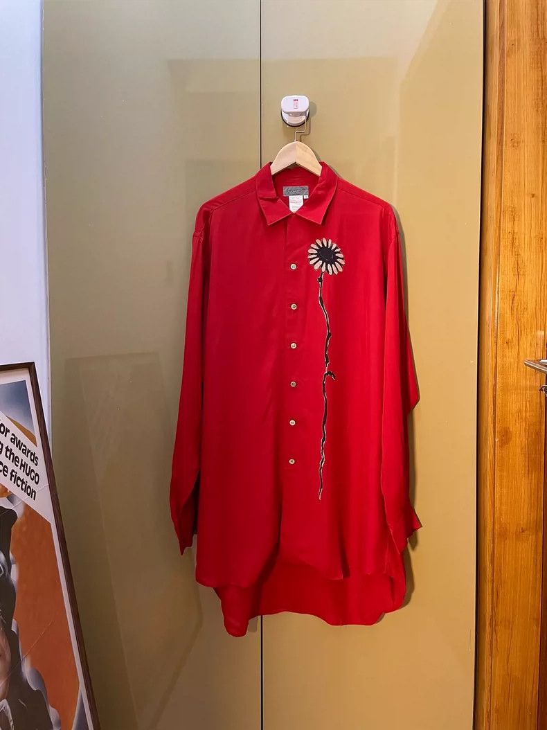 Yohji Yamamoto Yohji Yamamoto 92SS Red Floral Shirt - dmc Size US M / EU 48-50 / 2 - 1 Thumbnail