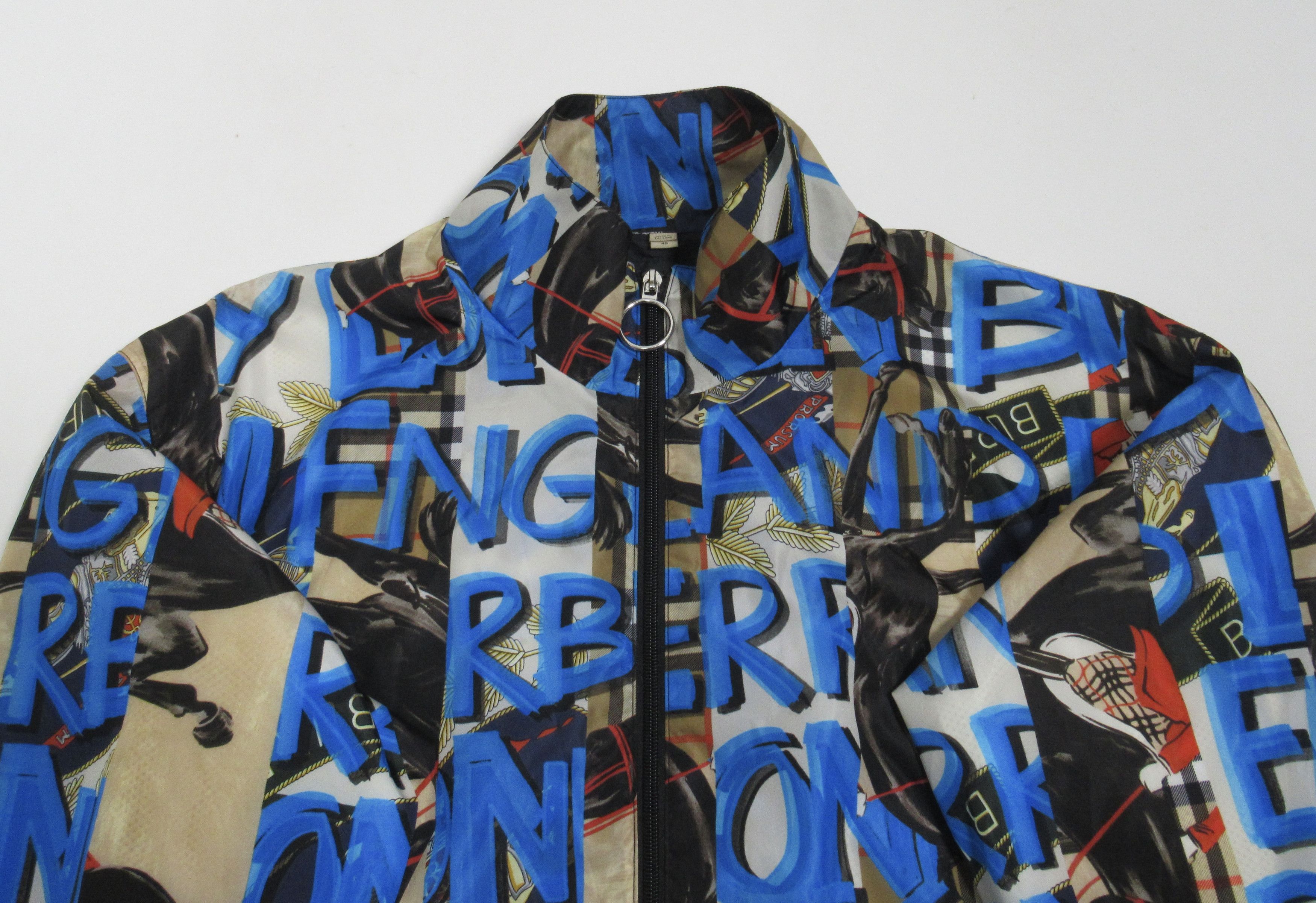 Burberry Burberry London England Graffiti Print Nylon Bomber Jacket Size US L / EU 52-54 / 3 - 2 Thumbnail