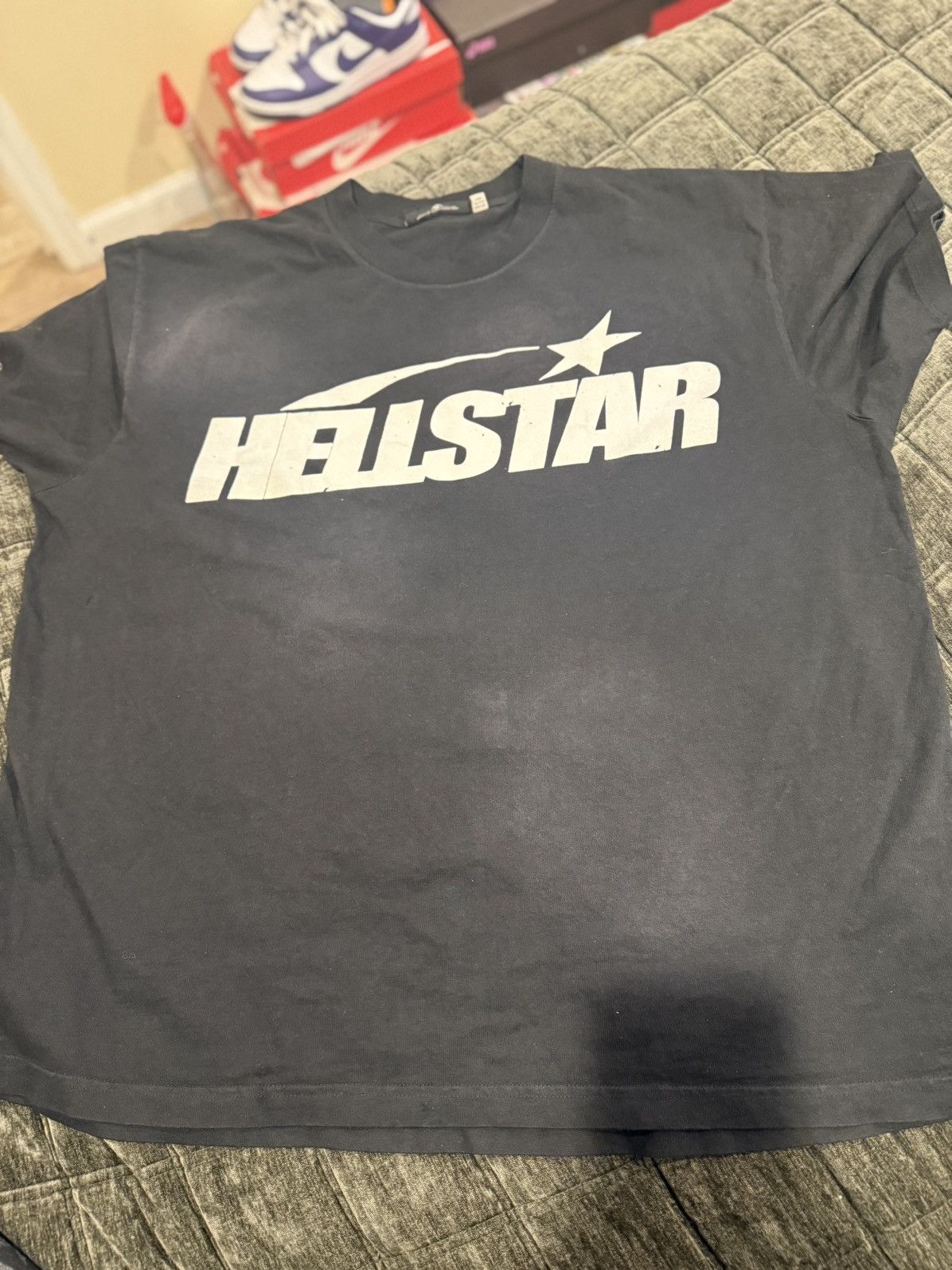 HELLSTAR Hellstar “Flame Face Logo” T-Shirt (Black / white Print Size US XXL / EU 58 / 5 - 4 Thumbnail