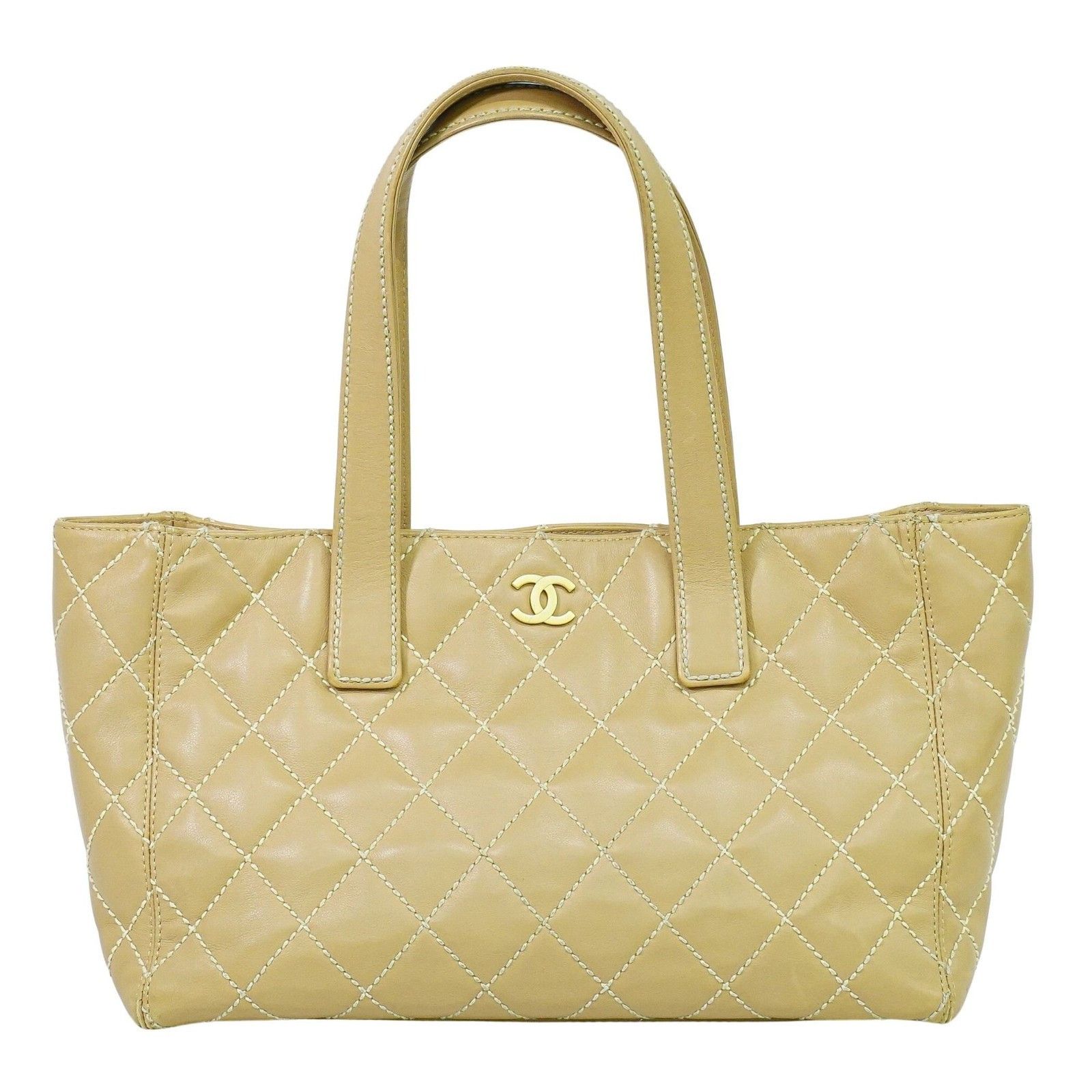 Chanel Chanel Surpique Tote Quilted Leather Size ONE SIZE - 1 Thumbnail