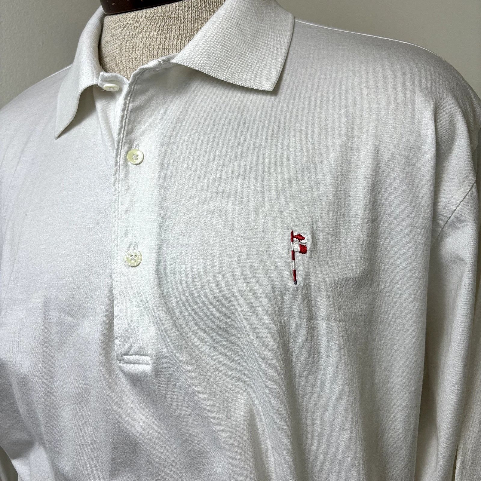 Other Fairway & Greene Polo Golf Shirt Men's XL White Cotton Long Size US XL / EU 56 / 4 - 2 Thumbnail