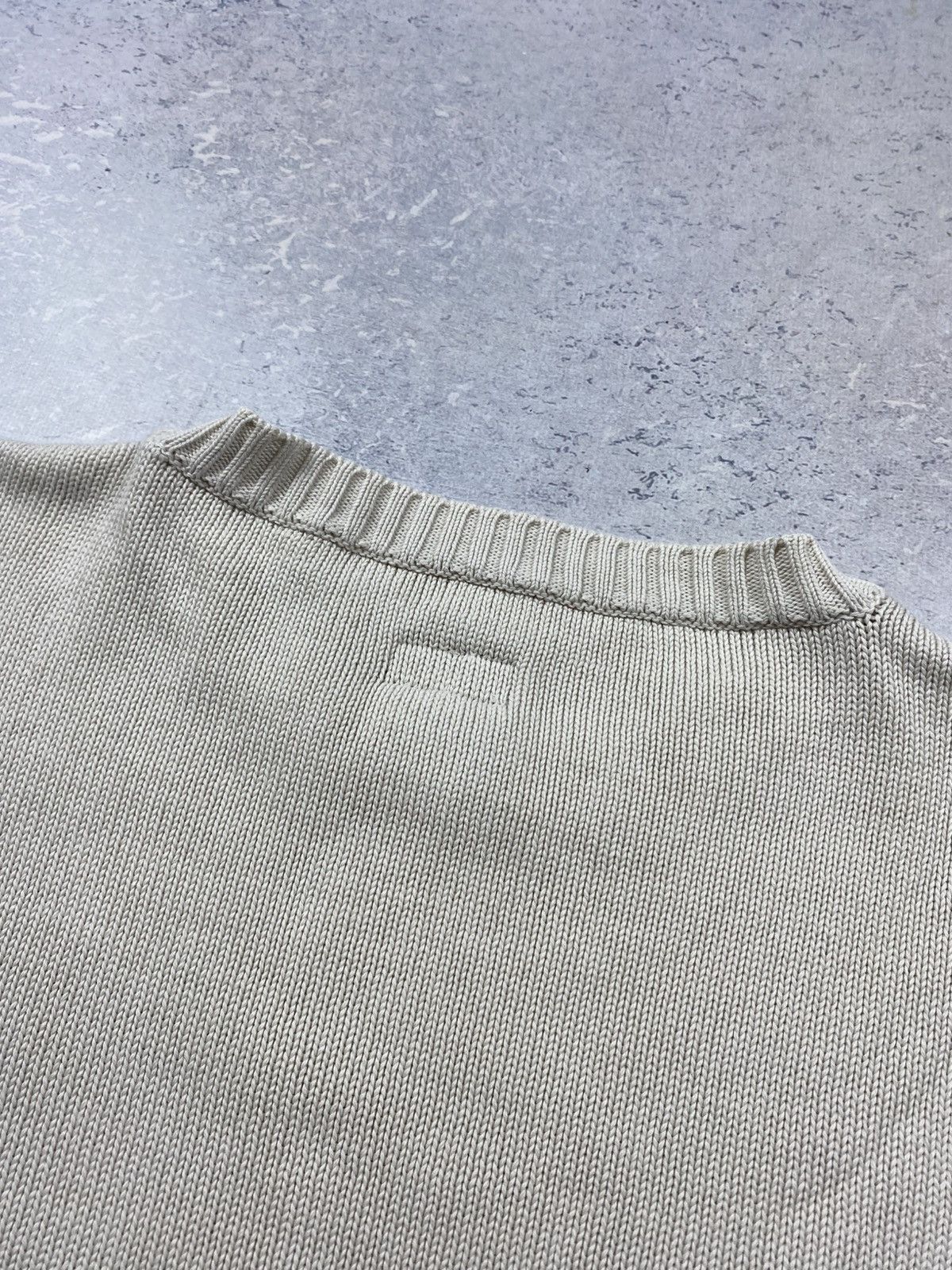 Armani Armani Jeans Mens White Sweater With Mini Logo Made in Italy Size US M / EU 48-50 / 2 - 8 Thumbnail