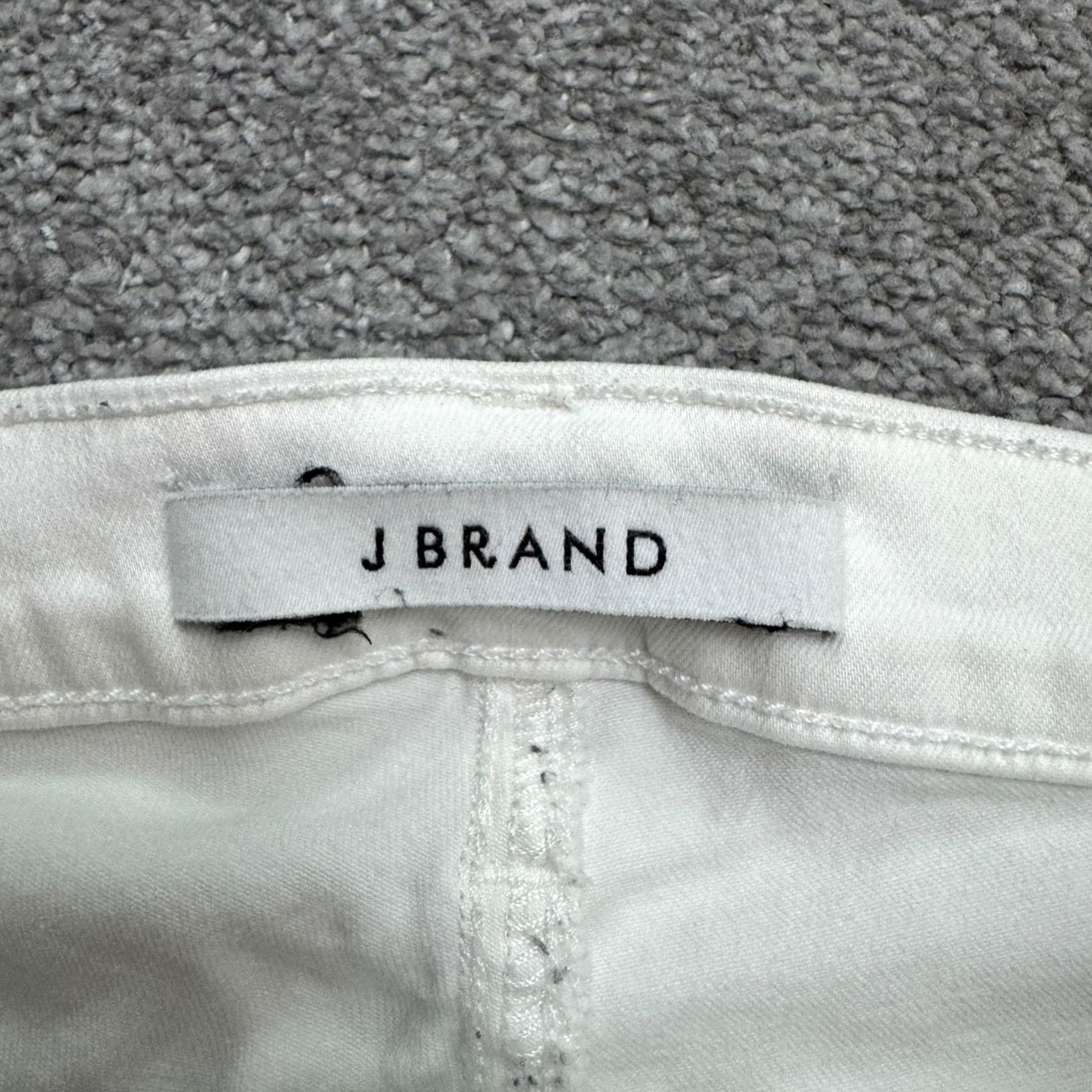 J Brand J Brand Suvi Mid Rise Utility Pant Jeans Womens 26 White Ankle Snap Stretch Size 26" / US 2 / IT 38 - 6 Thumbnail