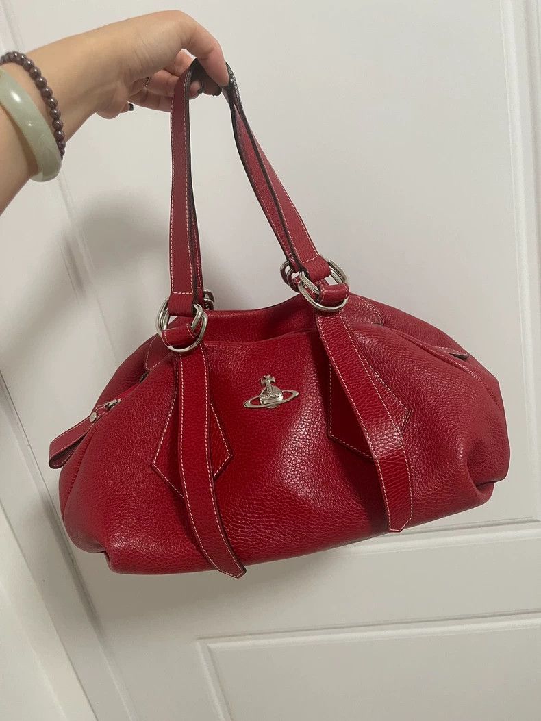 Vivienne Westwood Vivienne Westwood size os Red lily pattern leather handbag Size ONE SIZE - 1 Thumbnail
