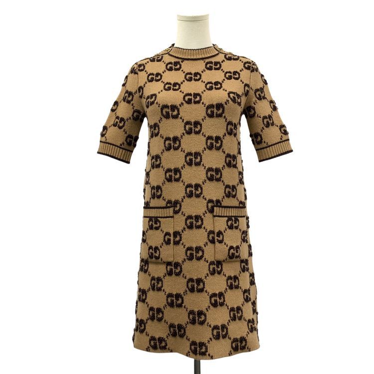 Gucci Gucci GG Monogram Wool Sweater Dress Size XS Size XS / US 0-2 / IT 36-38 - 1 Thumbnail
