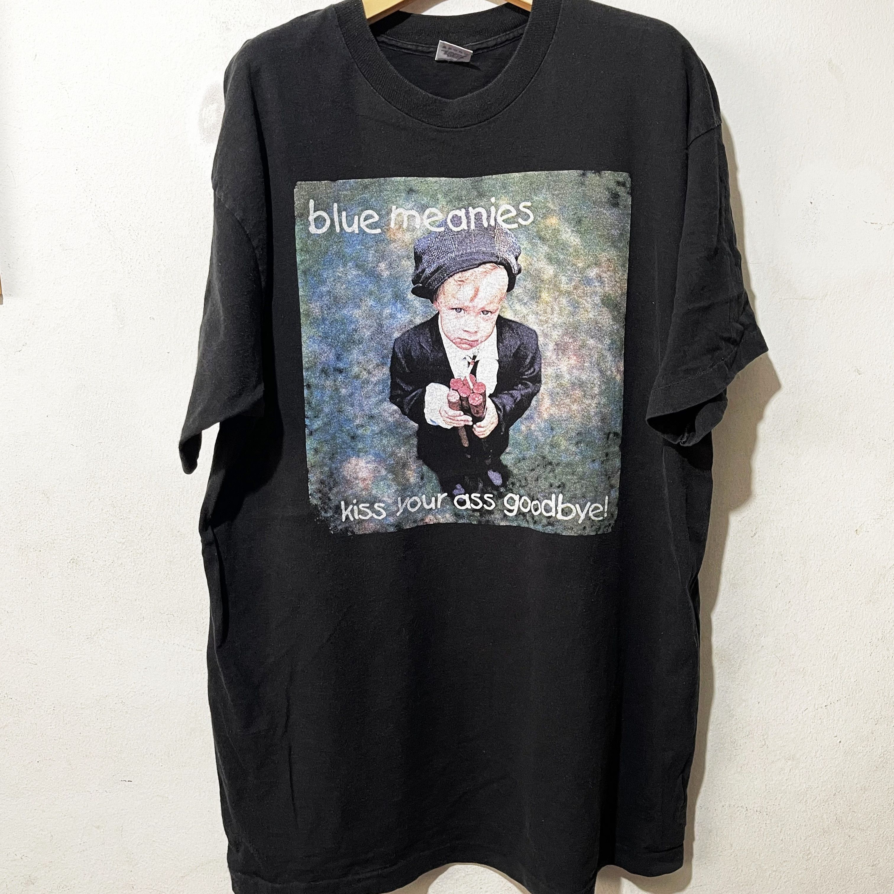 Band Tees × Vintage Vintage 90s Blue Meanies Shirt Size US L / EU 52-54 / 3 - 1 Thumbnail