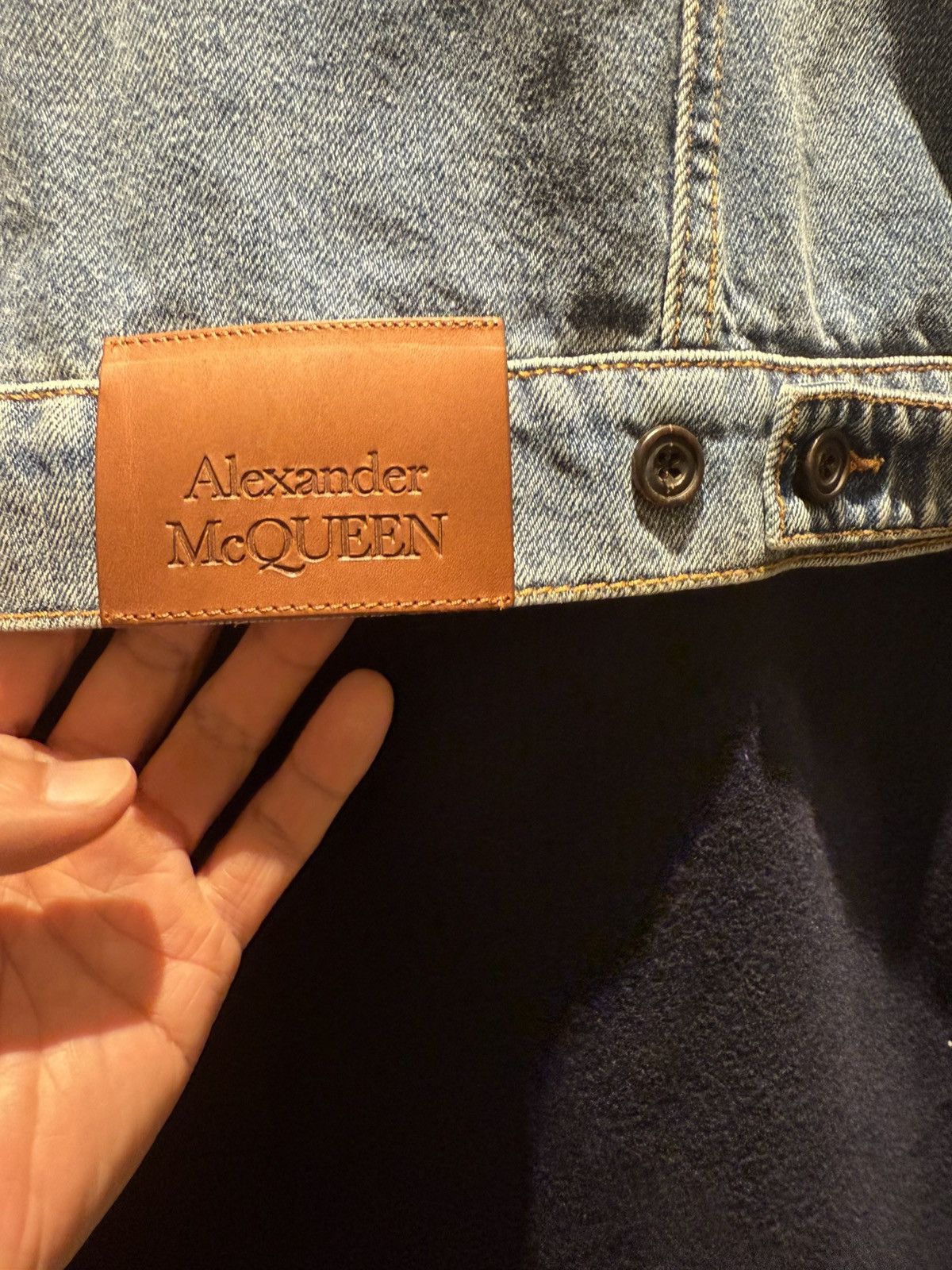 Alexander McQueen Hybrid Overcoat in Navy/blue Washed denim size48 Size US M / EU 48-50 / 2 - 13 Thumbnail