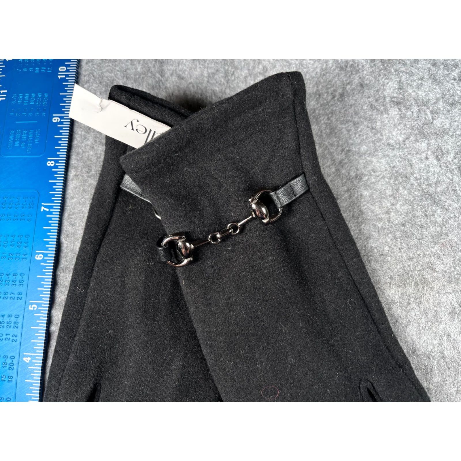 Vintage Hadley Women Gloves One Size Black 100% Polyester Faux Suede Leather NEW Size ONE SIZE - 3 Thumbnail