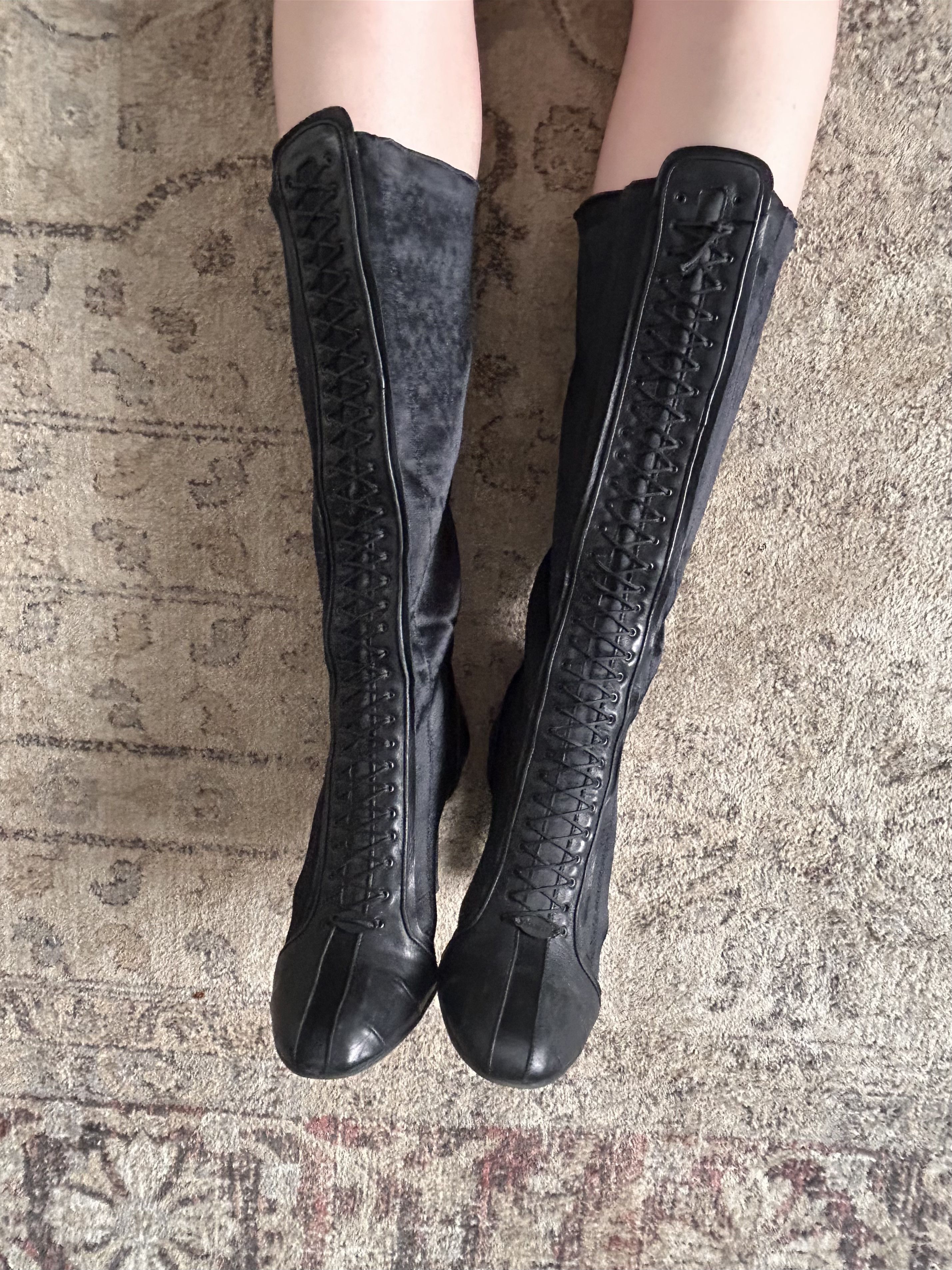 Rochas FW'06 Strech Satin Lace Up Boots Size US 8 / IT 38 - 5 Thumbnail