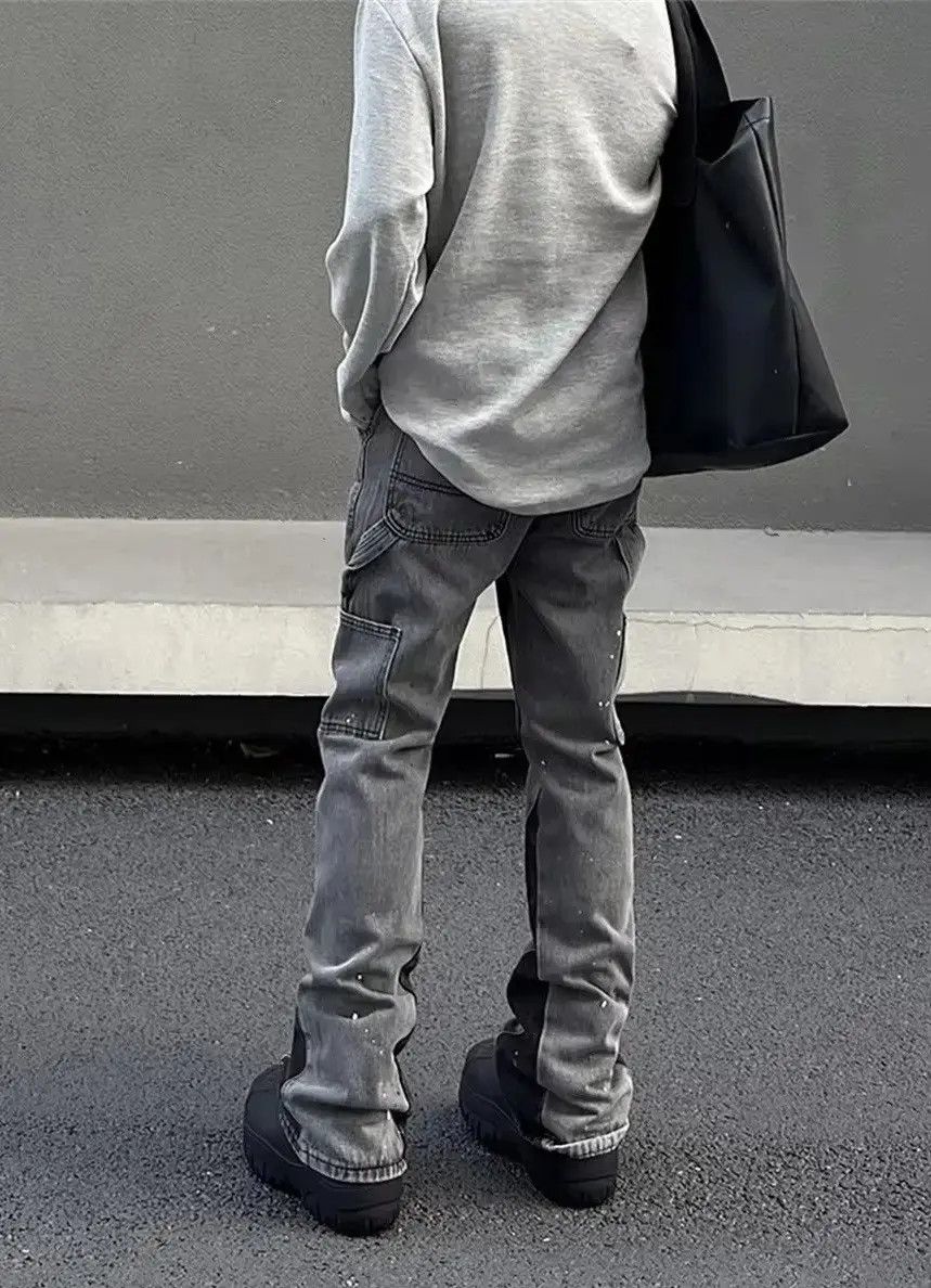 Japanese Brand Streetwear Skinny Flared Slim Jeans Pants Size US 30 / EU 46 - 4 Thumbnail