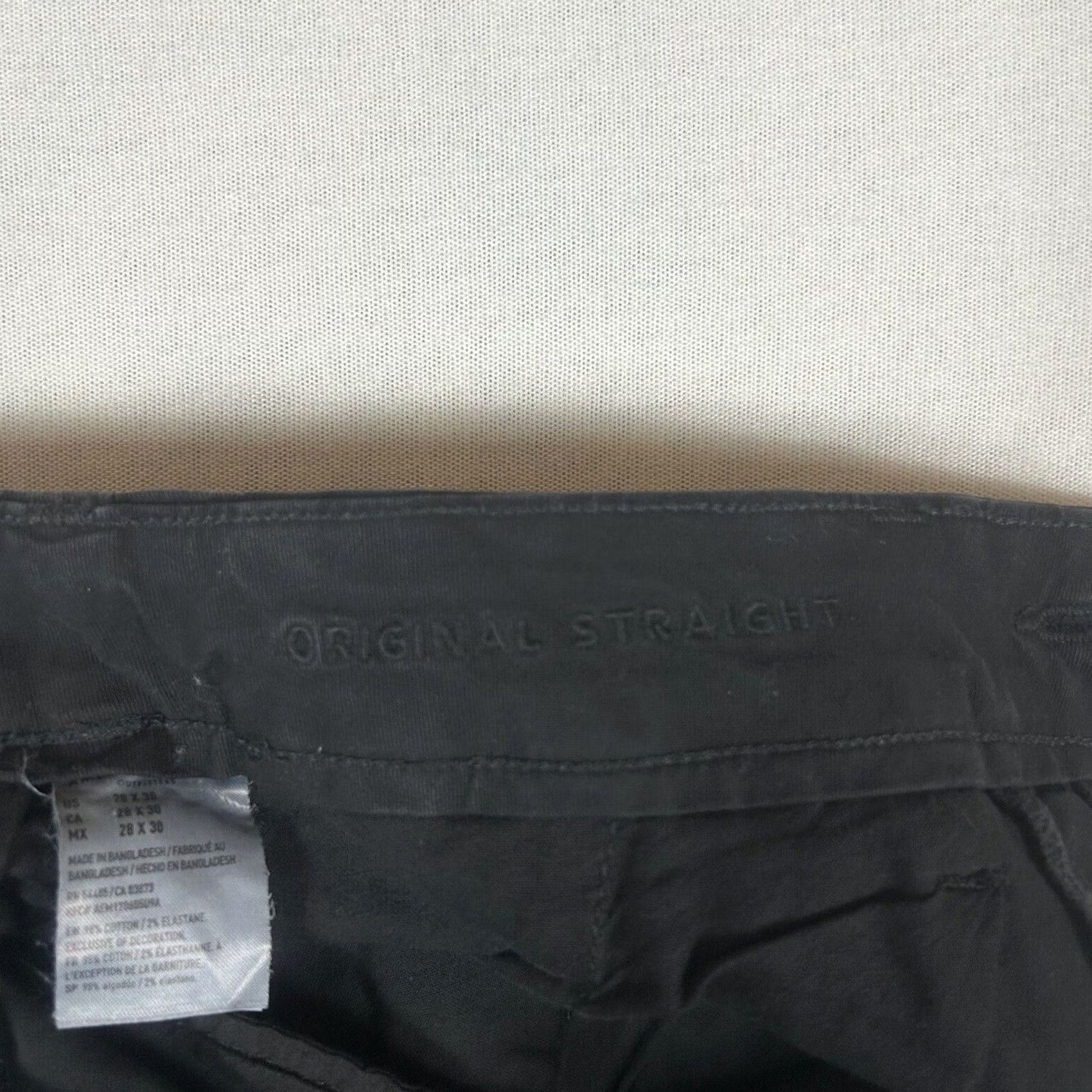 American Eagle Outfitters American Eagle Jeans Mens 28 x 30 Straight Stretch Regular Black Mid Rise Inseam 30 Size US 28 / EU 44 - 4 Thumbnail