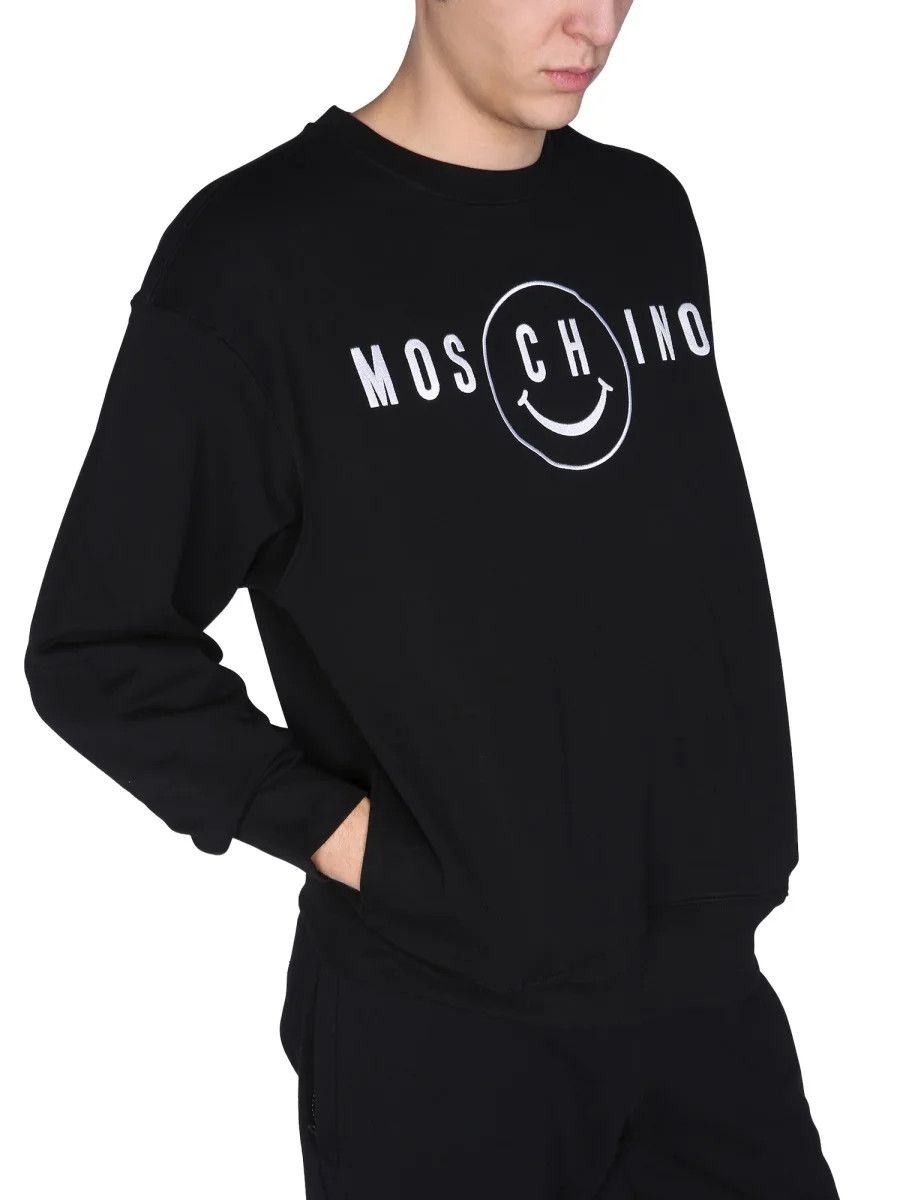 Moschino o1y0225 Logo Crewneck Sweatshirt in Black Size US S / EU 44-46 / 1 - 2 Thumbnail