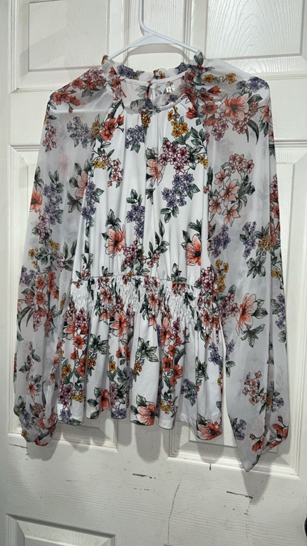 Other Women's Perception Concept White Floral Blouse M Size M / US 6-8 / IT 42-44 - 2 Thumbnail