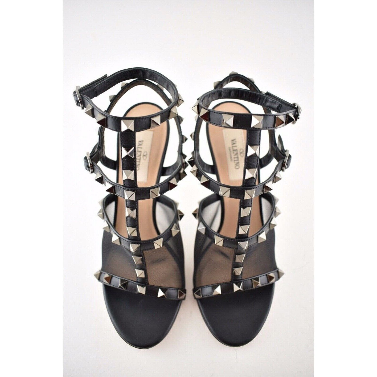 Valentino Rockstud 105 Stud Cage Ankle Strap Sandal Heel Pump 39.5 Size US 9.5 / IT 39.5 - 8 Thumbnail