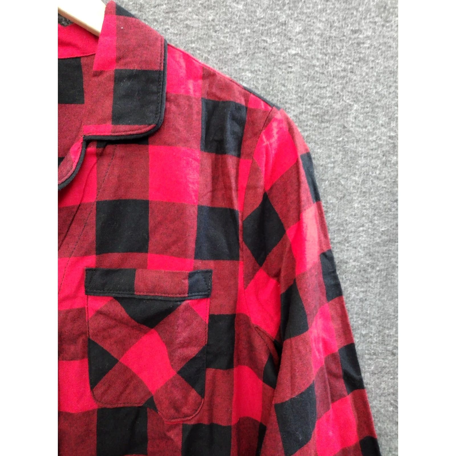 Vintage Wondershop Sleep Shirt Shirt Red XS Flannel Plaid Womens Sleepshirt Button Collared Pocket Cotton 100% Long Sleeve Nite Nite Shirt Size XS / US 0-2 / IT 36-38 - 7 Thumbnail