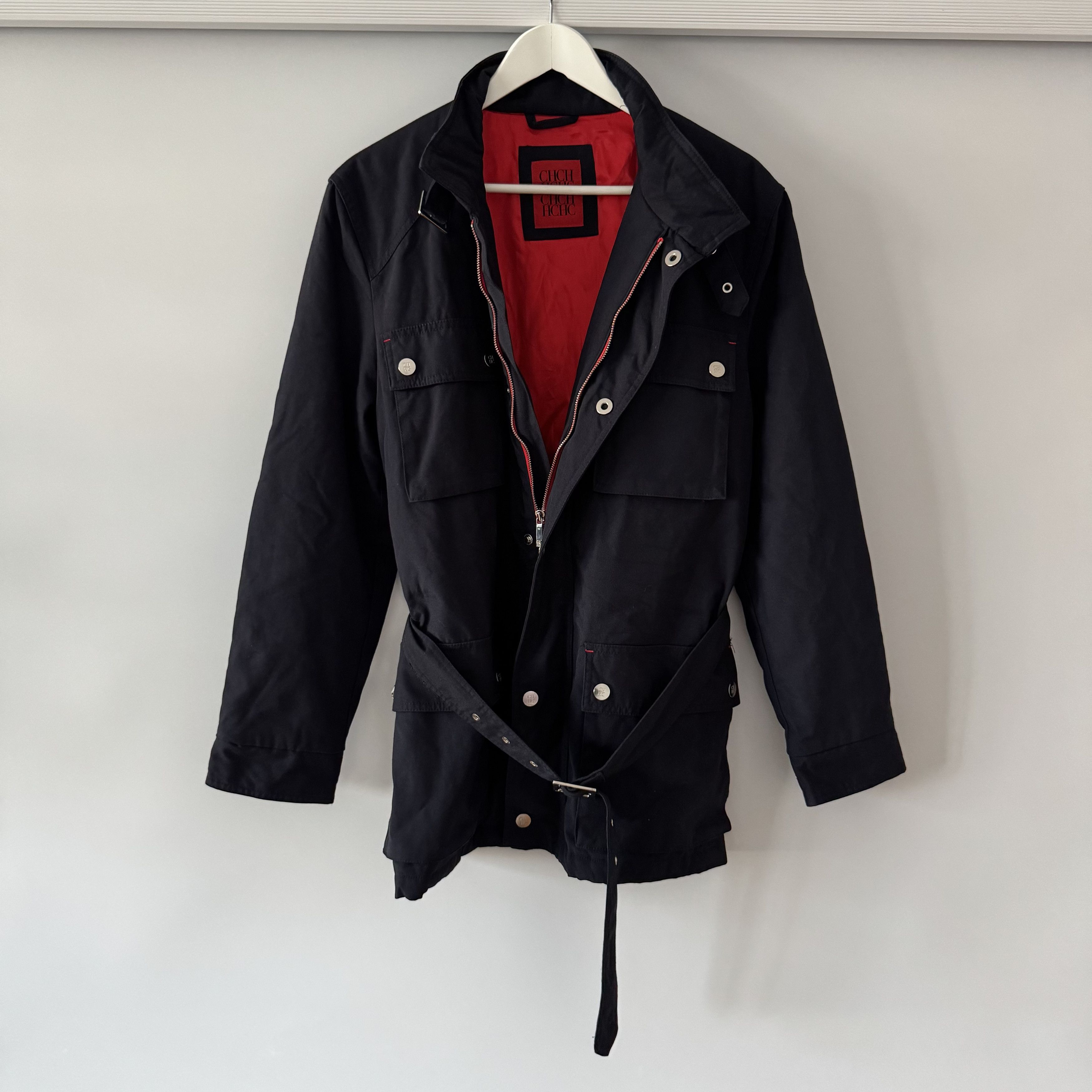 Carolina Herrera Men's Carolina Herrera Navy Blue Belted Motorcycle Jacket Size US M / EU 48-50 / 2 - 3 Thumbnail