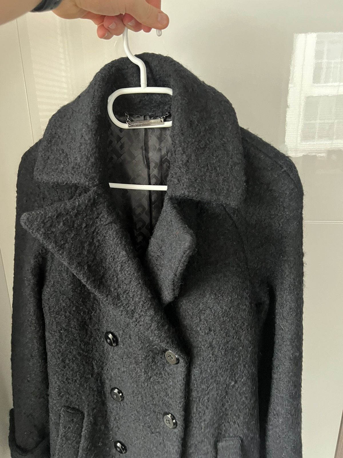 Diane von Furstenberg Diane Von Furstenberg Alpaka Wool Luxury Premium Coat Size XS / US 0-2 / IT 36-38 - 3 Thumbnail